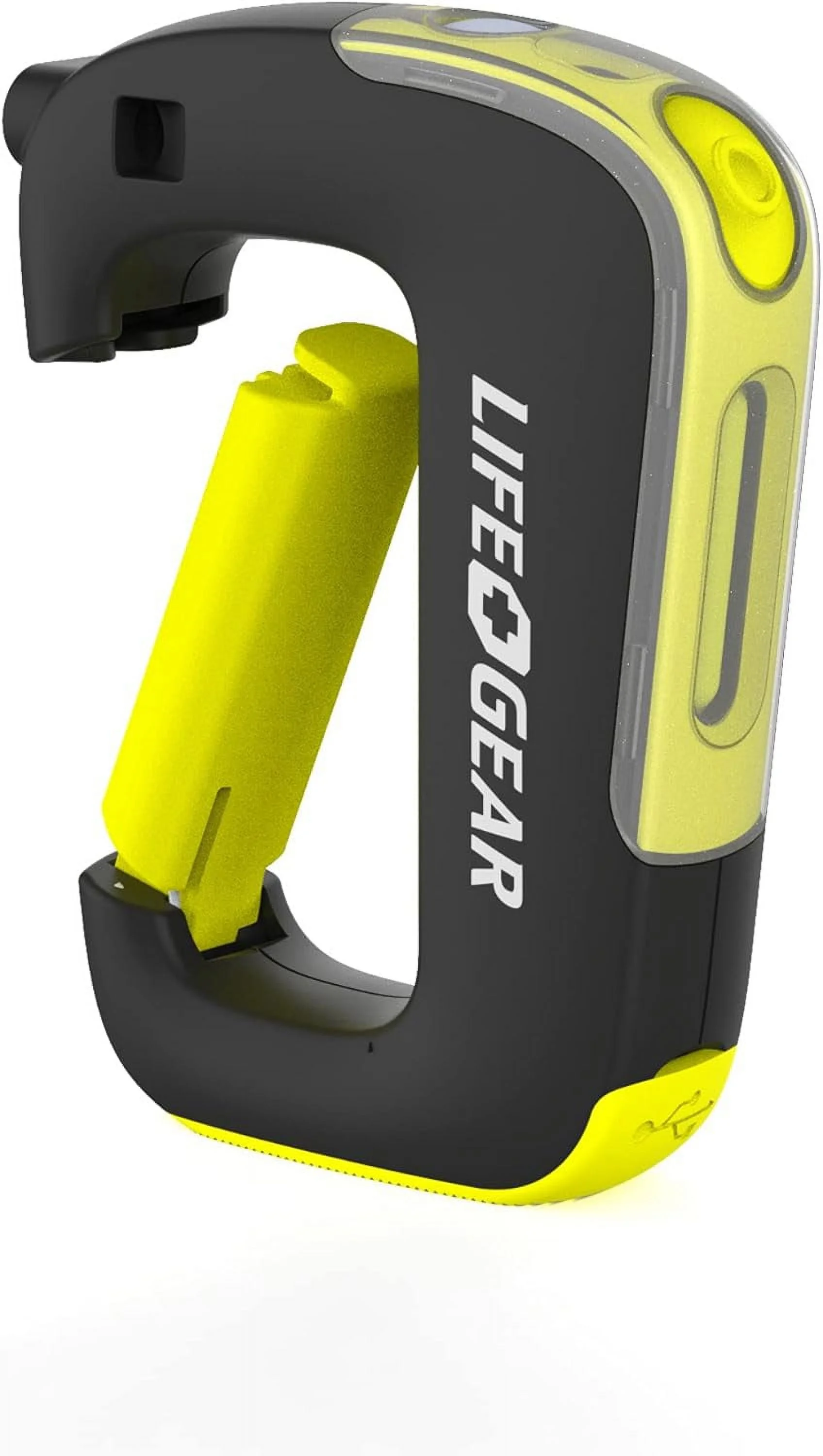 Adventure Carabiner Light 250 Lumens - Safety Whistle/SOS Flasher/Magnetic Base Rechargeable Built-In 2200Mah Run Time 70 For Camping/Hiking/Working/Outdoor Activities