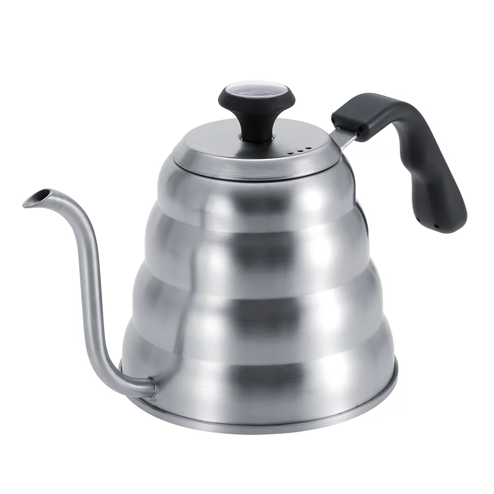 Eatbuy Stainless Steel Coffee Pot-Stainless Steel Coffee Tea Pot Pouring Drip Kettle with Gooseneck and Built-in Thermometer