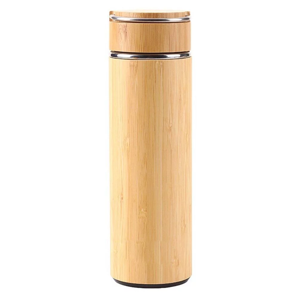 Yuri Water Bottle 1pcs Bamboo&Stainless Steel Leak Proof Non-Toxic High Quality