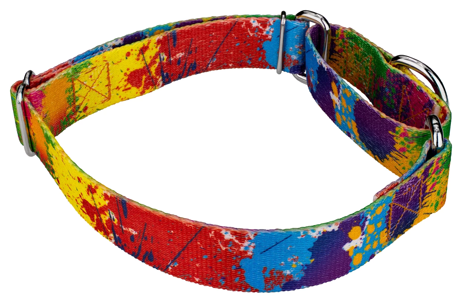 Country Brook Petz® Paint Splatter Martingale Dog Collar and Leash, Extra Small