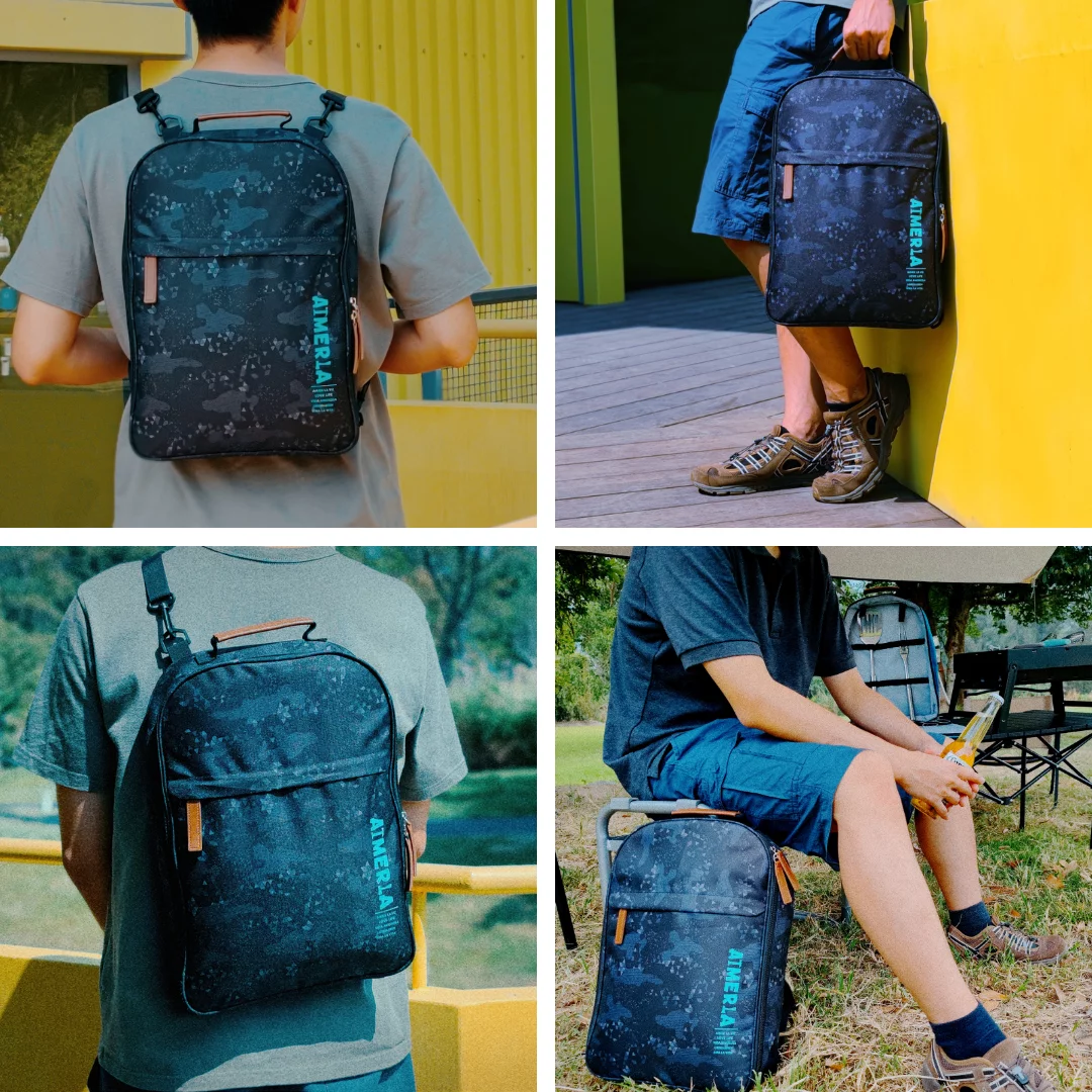 Aimerla Camping Cooking Utensil Set - 15 Pcs Camping Cookware Kit Durable Grill and Camping Accessories for Camping Trip, BBQ, Hiking, RV, Travel