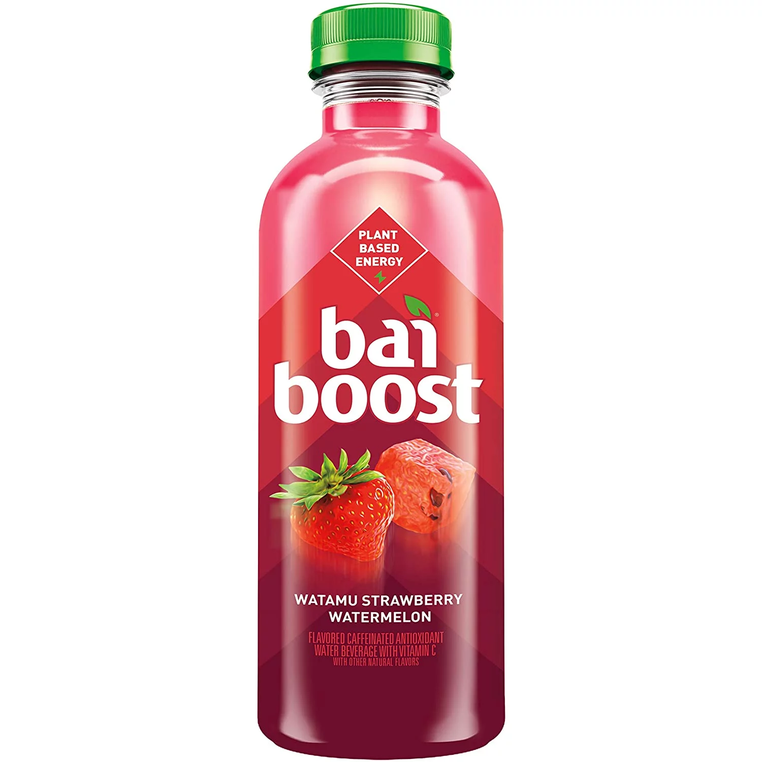 Bai Boost Watamu Strawberry Watermelon, Antioxidant Infused Beverage, 18 fl oz ( Pack of 12) bottle