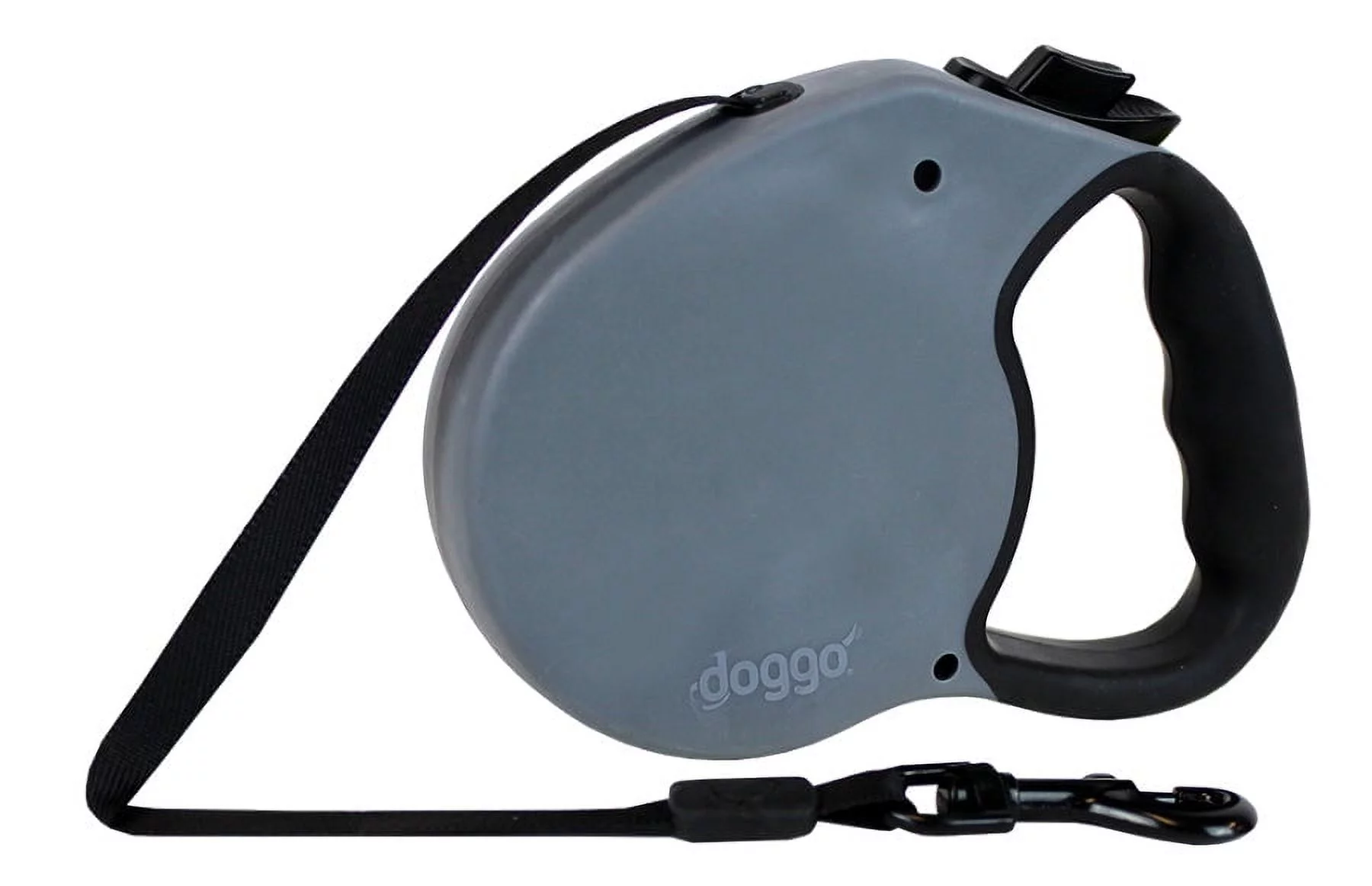 Doggo DGO-RLSH-GG-LG Everyday Retractable Leash, Large, 16', Granite Gray, Each