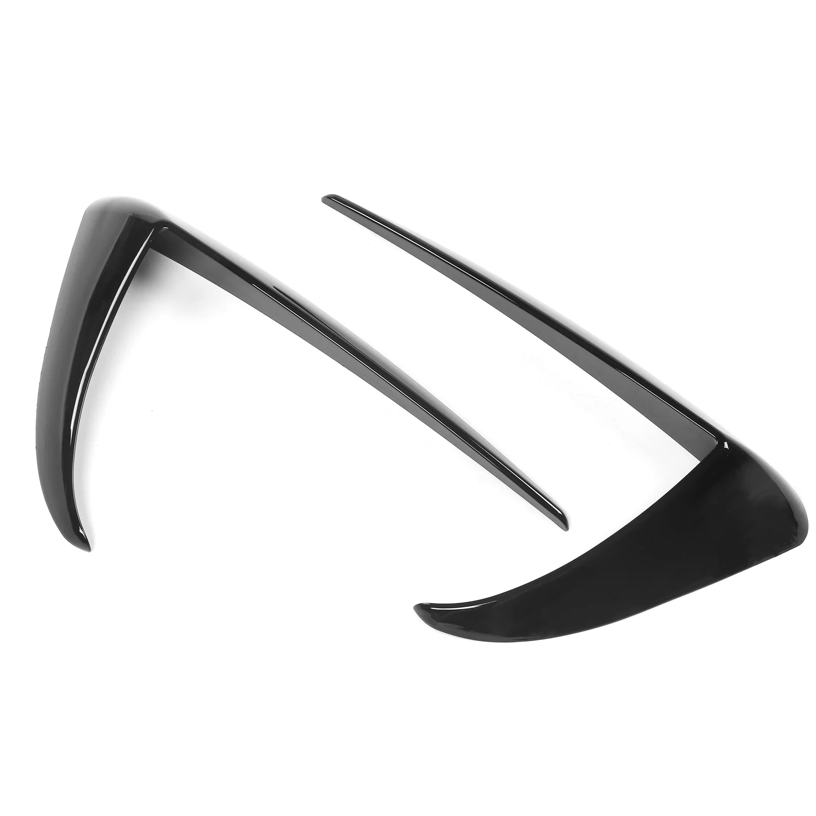 Ikon Motorsports Fog Light Trims Compatible With 2017-2023 Tesla Model 3 Gloss Black IKON Style ABS Plastic Driver Passenger Side Fog Lamp Decoration Accessories Eyebrows Cover 2PC