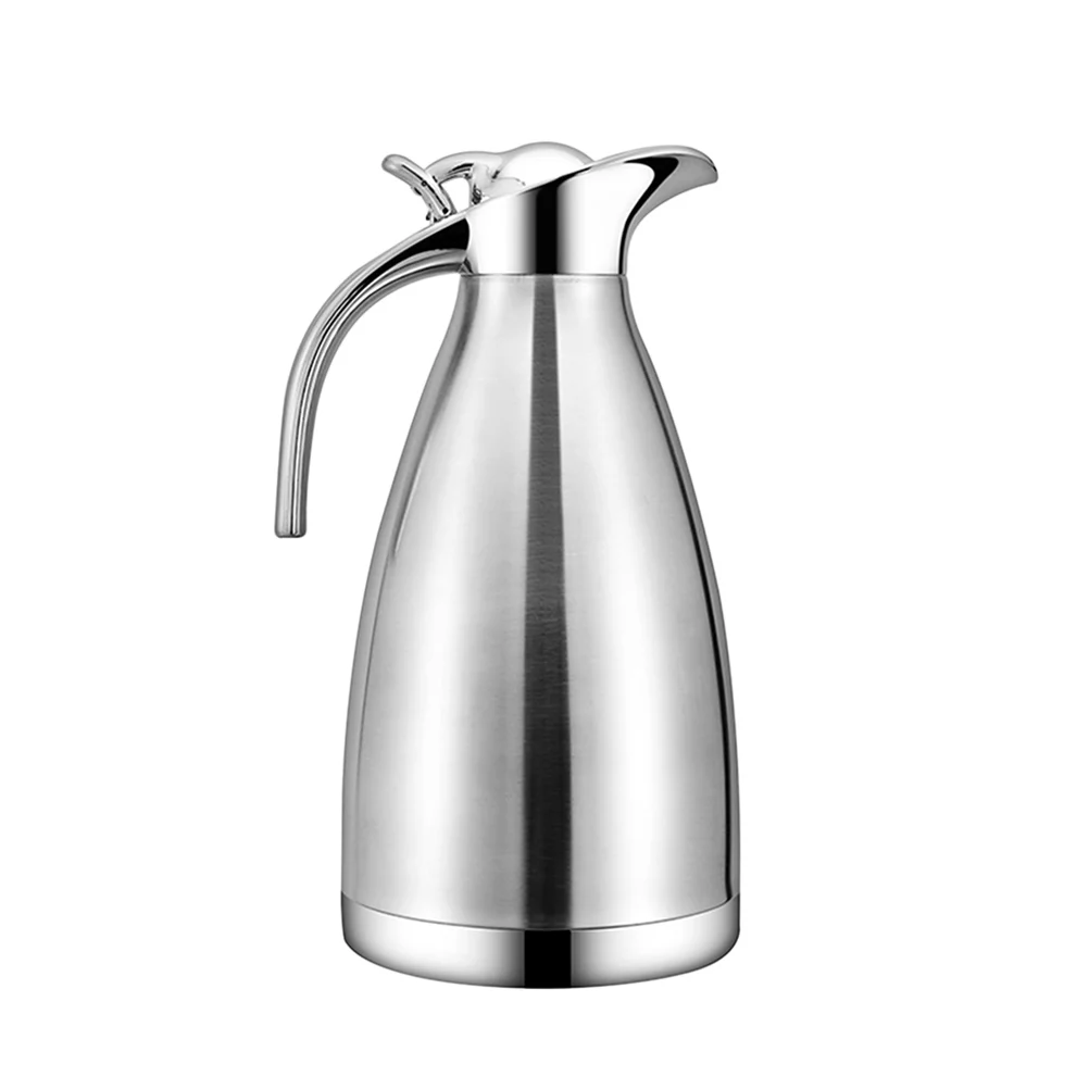 Stainless Steel Water Bottle Pot Insulated Kettle Thermal Bottle Household Water Container for Home Restaurant (Silver 1.5L Sing