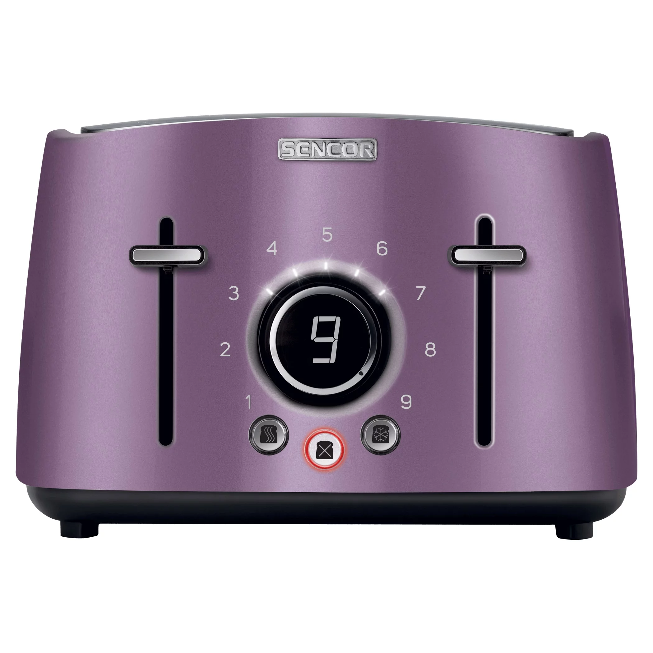 Sencor STS 6073GD Electric Wide 4 Slice High Lift Toaster w/Cooling Rack, Violet