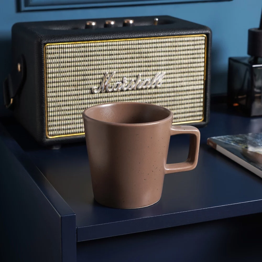 Stone Lain Celina Matte Stoneware Mug Replacement Set, Brown Speckled