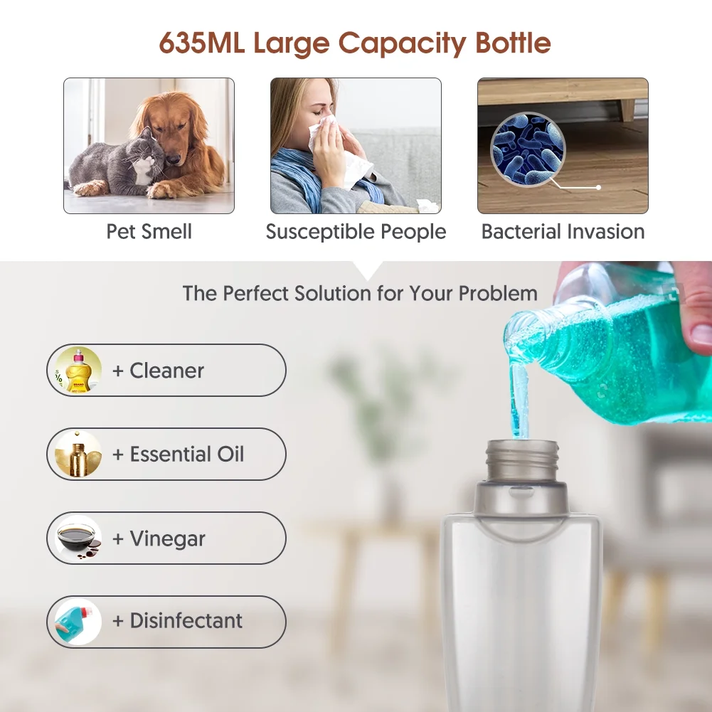 TINA&TONY Microfiber Spray Mops for Floor Cleaning Hardwood Floor Mop Spray with 4 Washable Mop Pads and 635ML Refillable Bottle