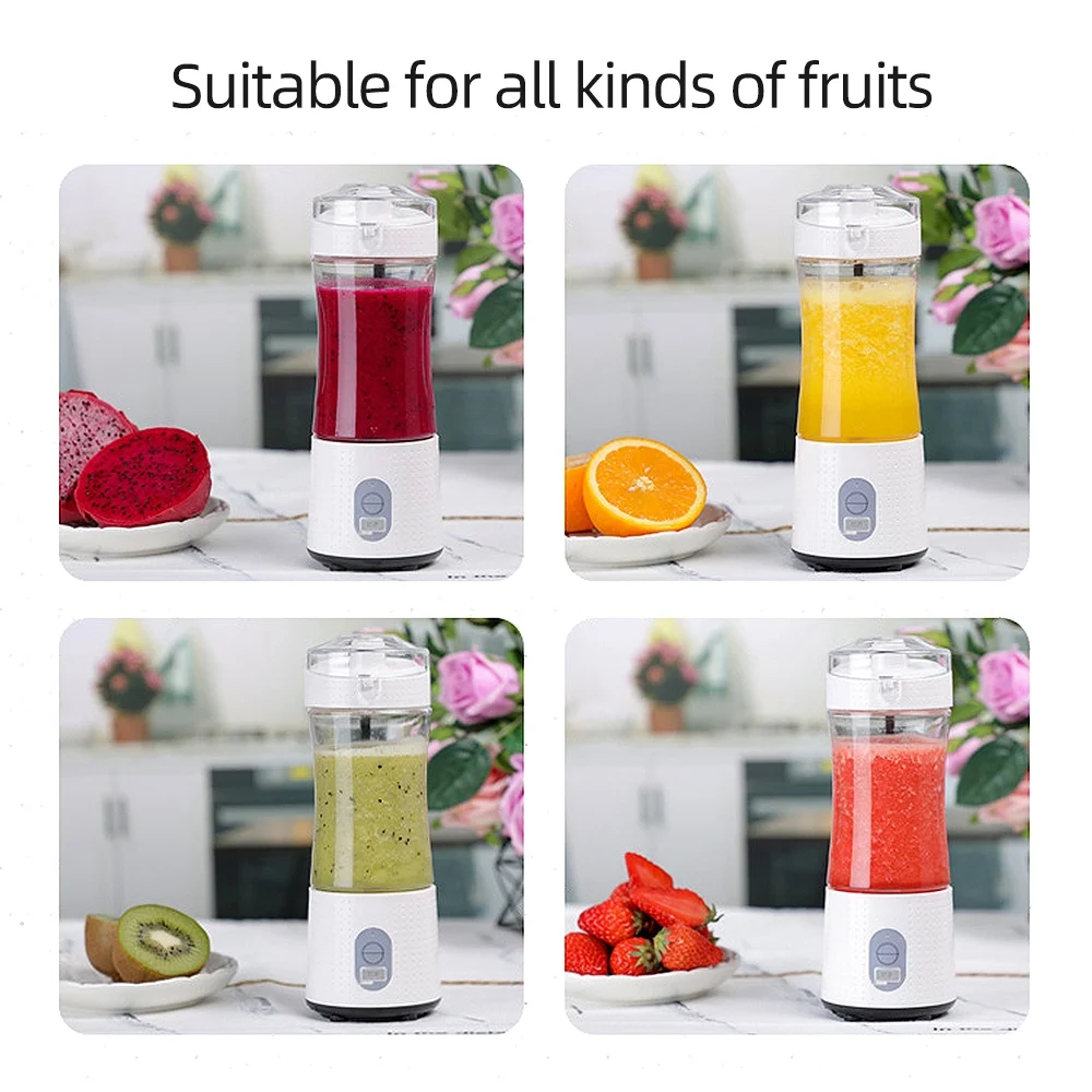 Pristin Juicer,USB Reable Battery Size Serve Fruit Cup Reable 4000mAh Fruit Juicer Cup Serve Fruit Juicer 4000mAh USB Smoothies Personal Size Shakes Smoothies Individual Bl Juice mewmewcat HUIOP
