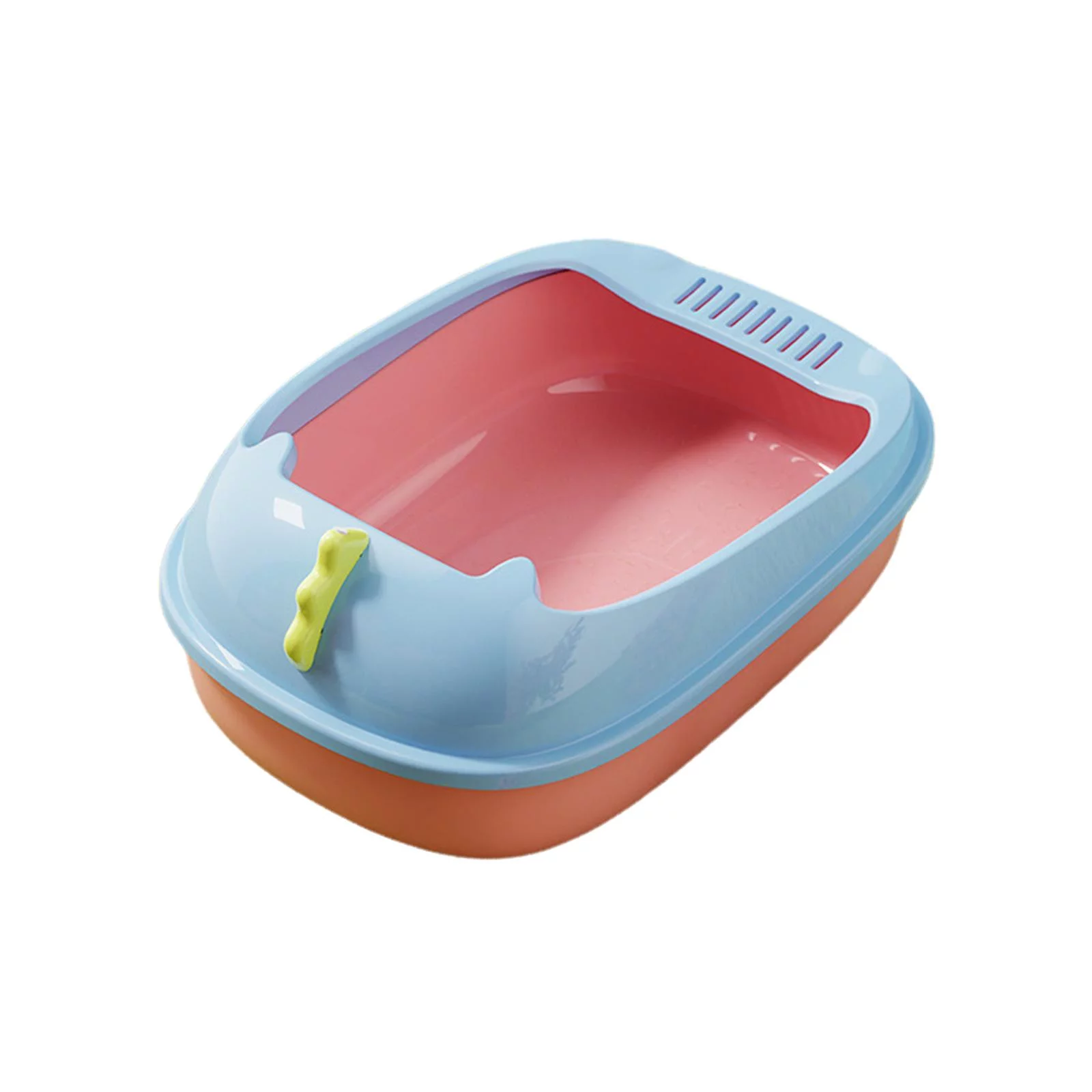 Cat Potty Toilet Deep Loo Pets Litter Tray for Kitty Kitten Bunny Pink Base 42X28X16CM