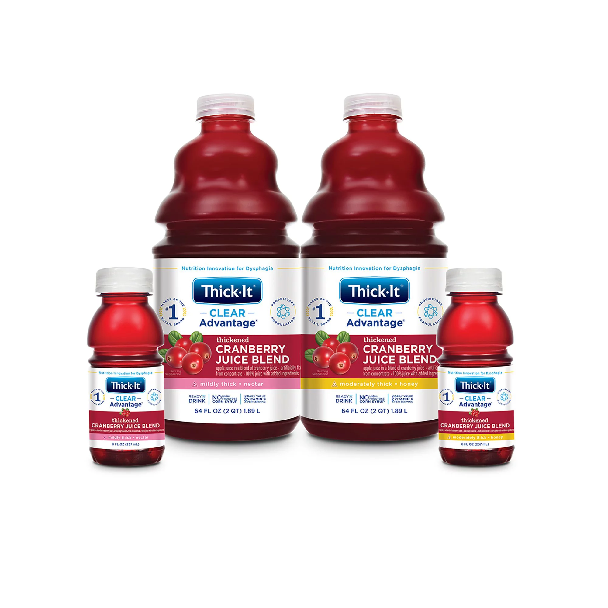 Thick-It Clear Advantage Thickened Beverage Cranberry 64 oz. Bottle 4 Ct