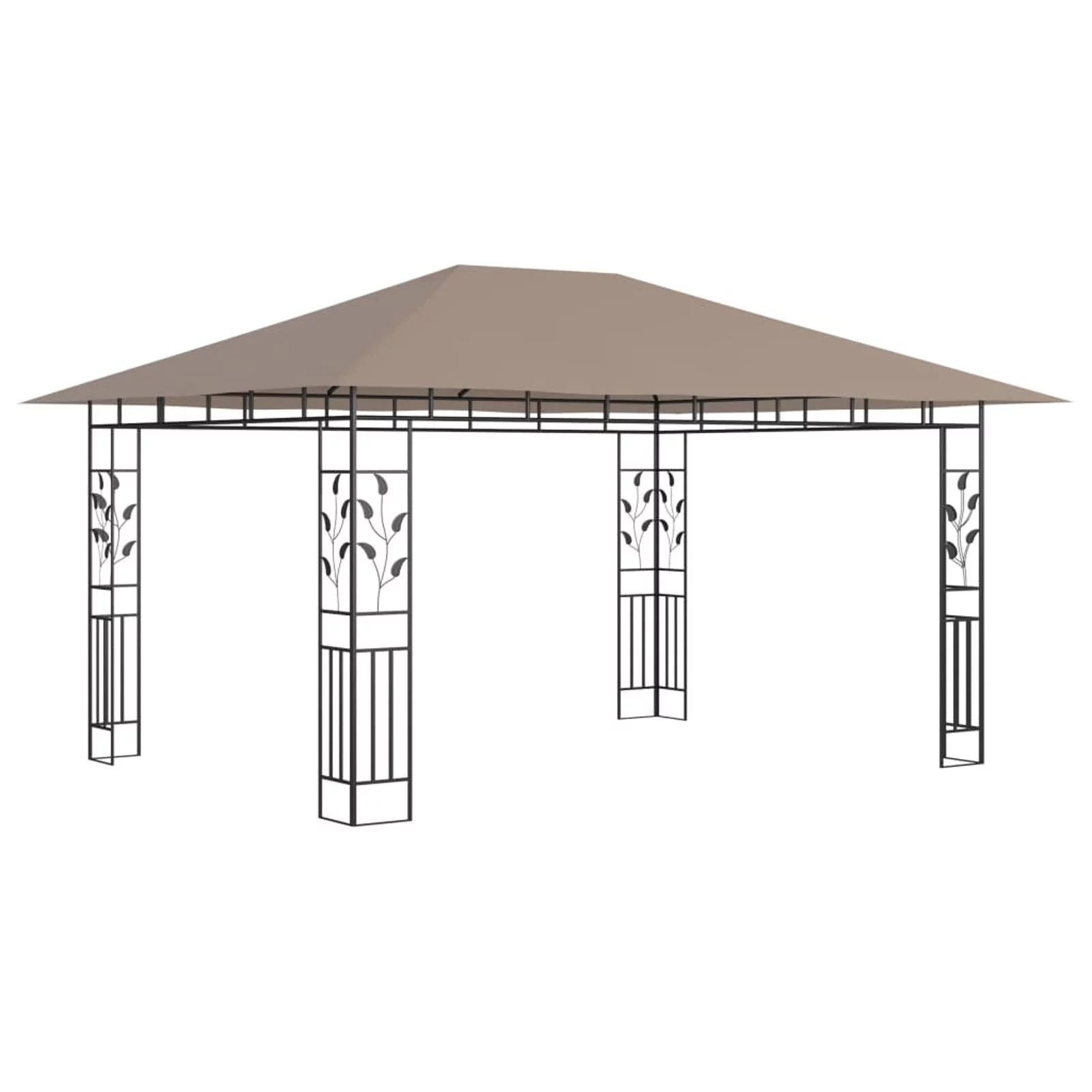 Lixada Gazebo with Mosquito Net 13.1'x9.8'x9' Taupe 180 g/m²