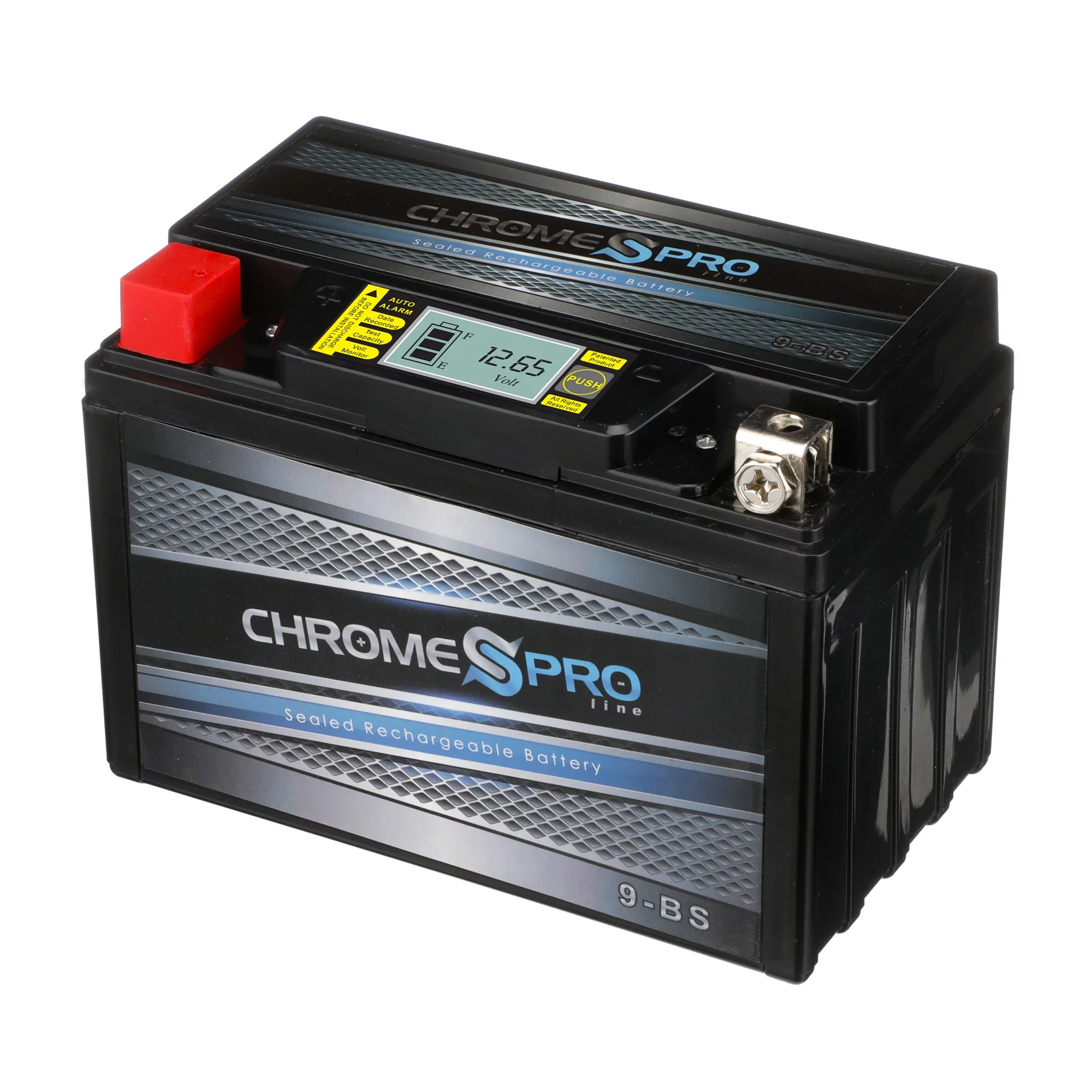 Chrome Pro Battery Ytx9-bs (9-bs 12 Volts,8 Ah, 120 Cca) iGel Motorcycle Battery for Kawasaki Zx600-g, J Ninja Zx-6r 600cc 98-'08
