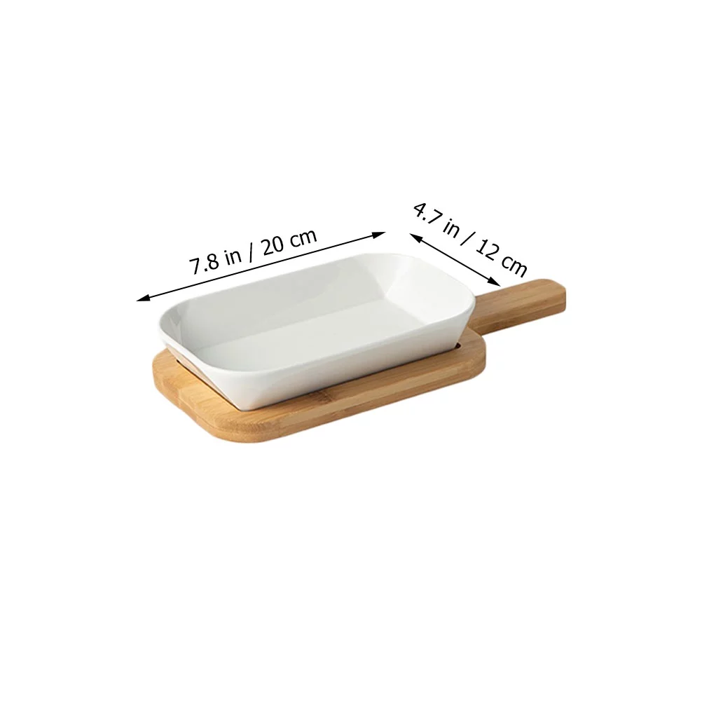 HOMEMAXS 1 Set Smooth Delicate Baking Tray Durable Household Bakeware Ceramics Baking Pan