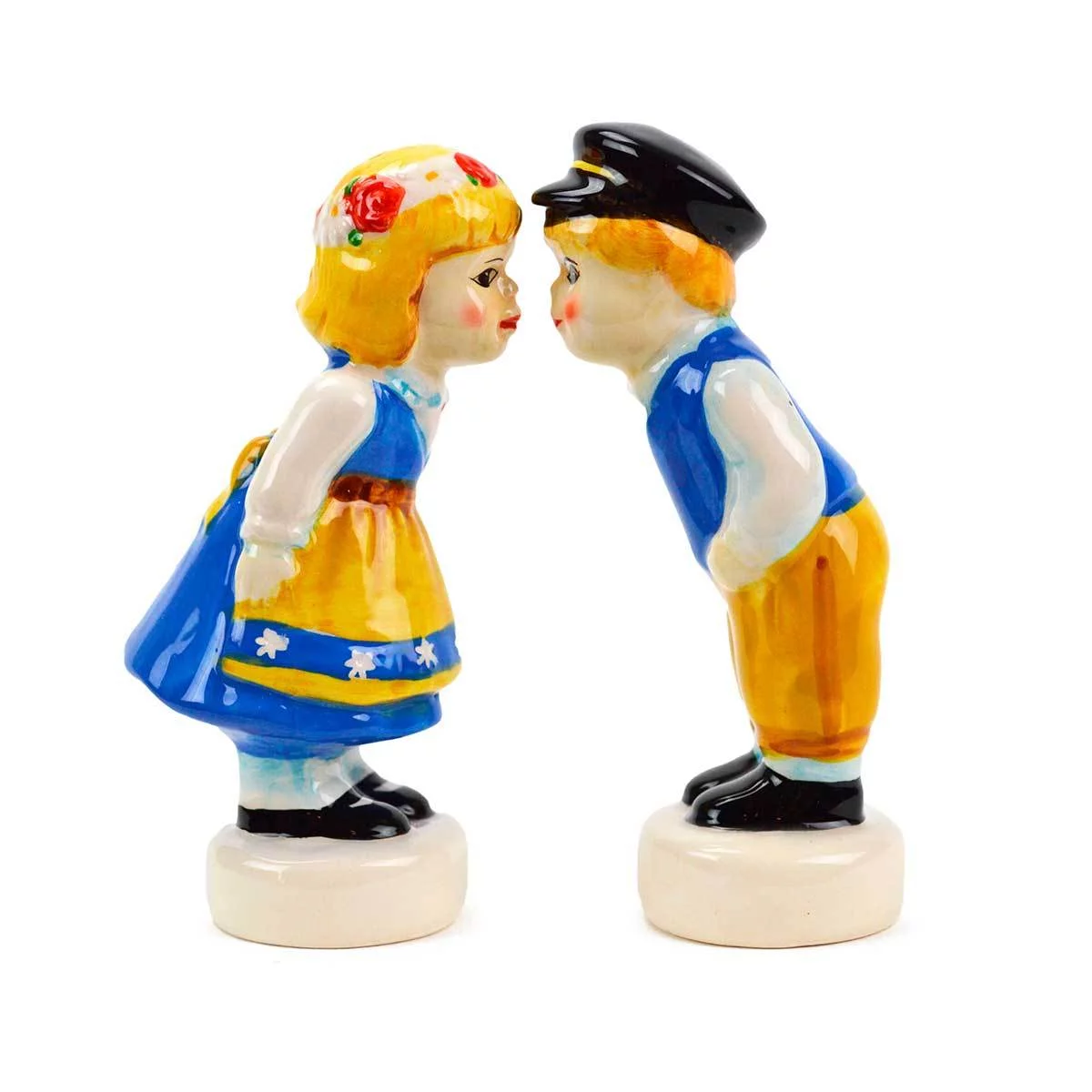 Oktoberfest Haus Multicolor Ceramic Standing Swedish Boy & Girl Salt and Pepper Set