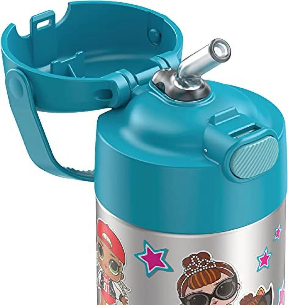 Thermos Funtainer 12 Ounce Stainless Steel Vacuum Insulated Kids Straw Bottle Baby Shark