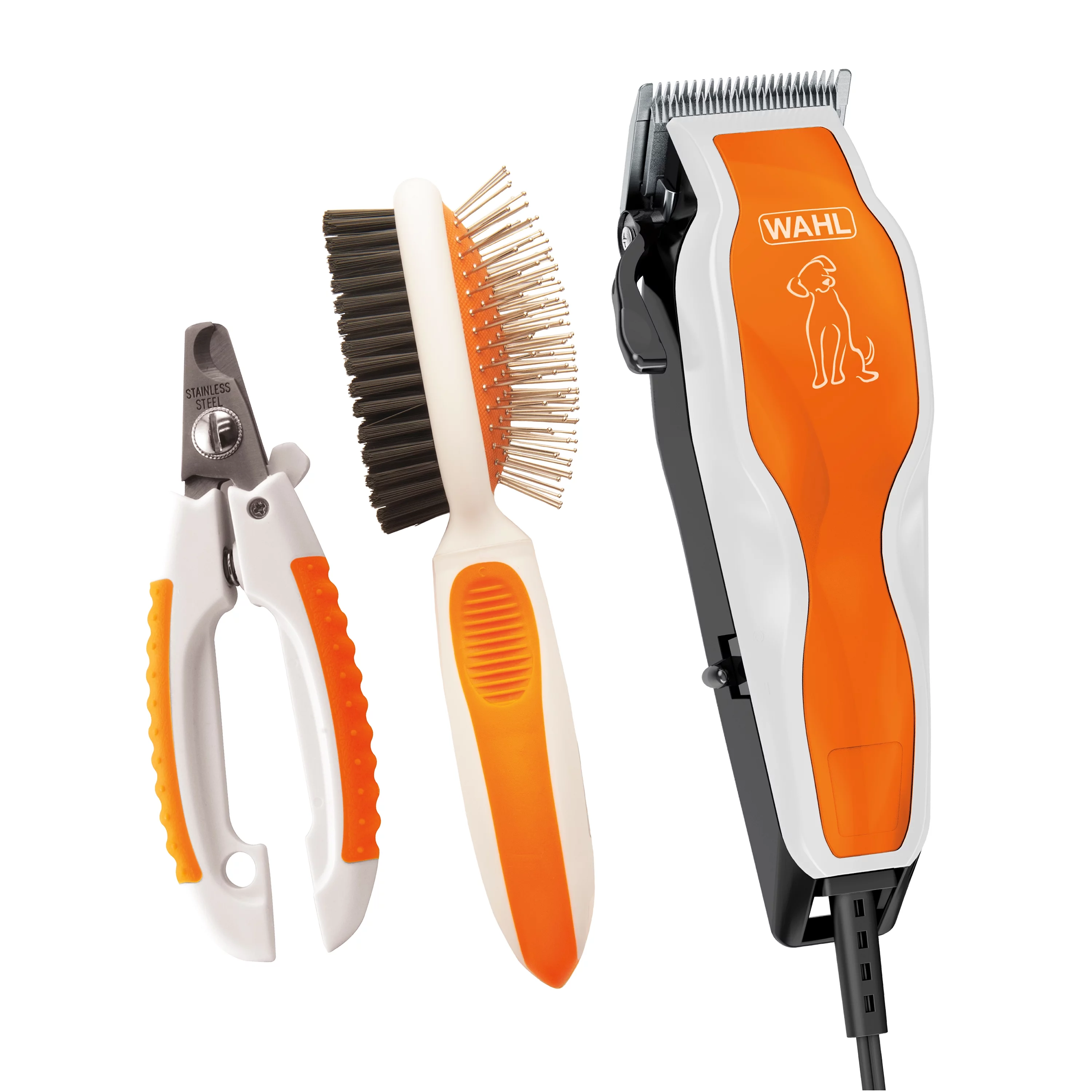 Wahl Pet Groom Pro Dog Clipper Kit Orange, White & Black 9308-100