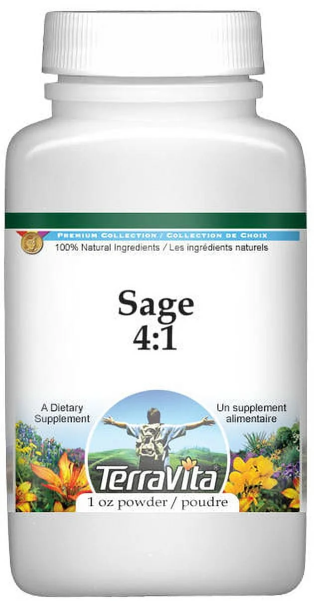 TerraVita Sage 4:1 Powder, (1 oz, 3-Pack, Zin: 521331)