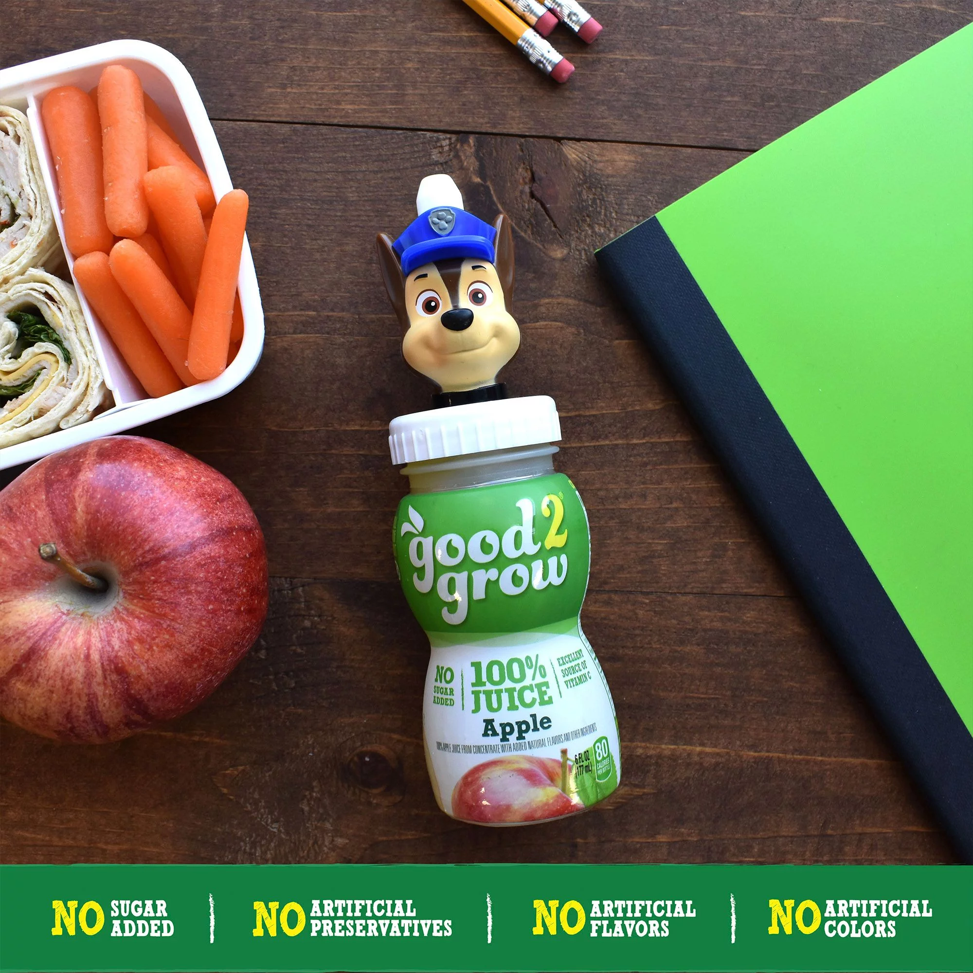 good2grow Character 6 Pack 100% Apple Juice Paw Patrol (Tops Vary), 6oz