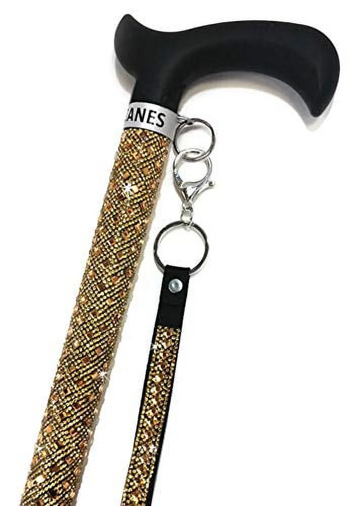 Jacqueline Kent Sugar Cane - Adjustable Cane - Gold