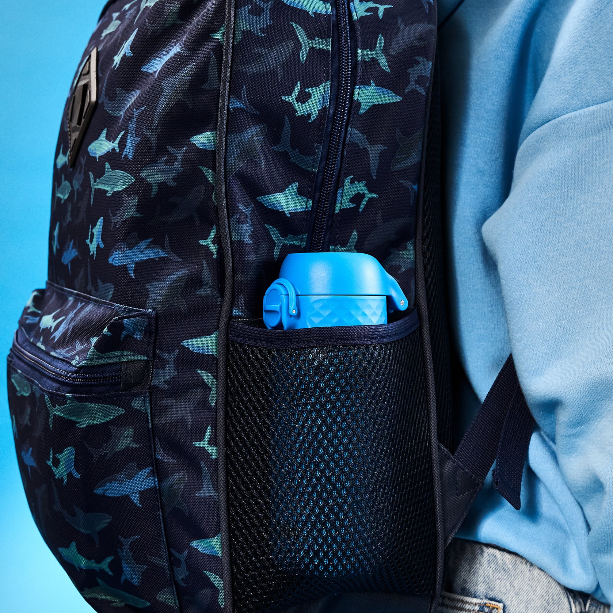 ION8 Leak Proof Flip-Top Insulated Steel Kids Water Bottle, Dishwasher-Safe, Blue, 320ml (11oz)