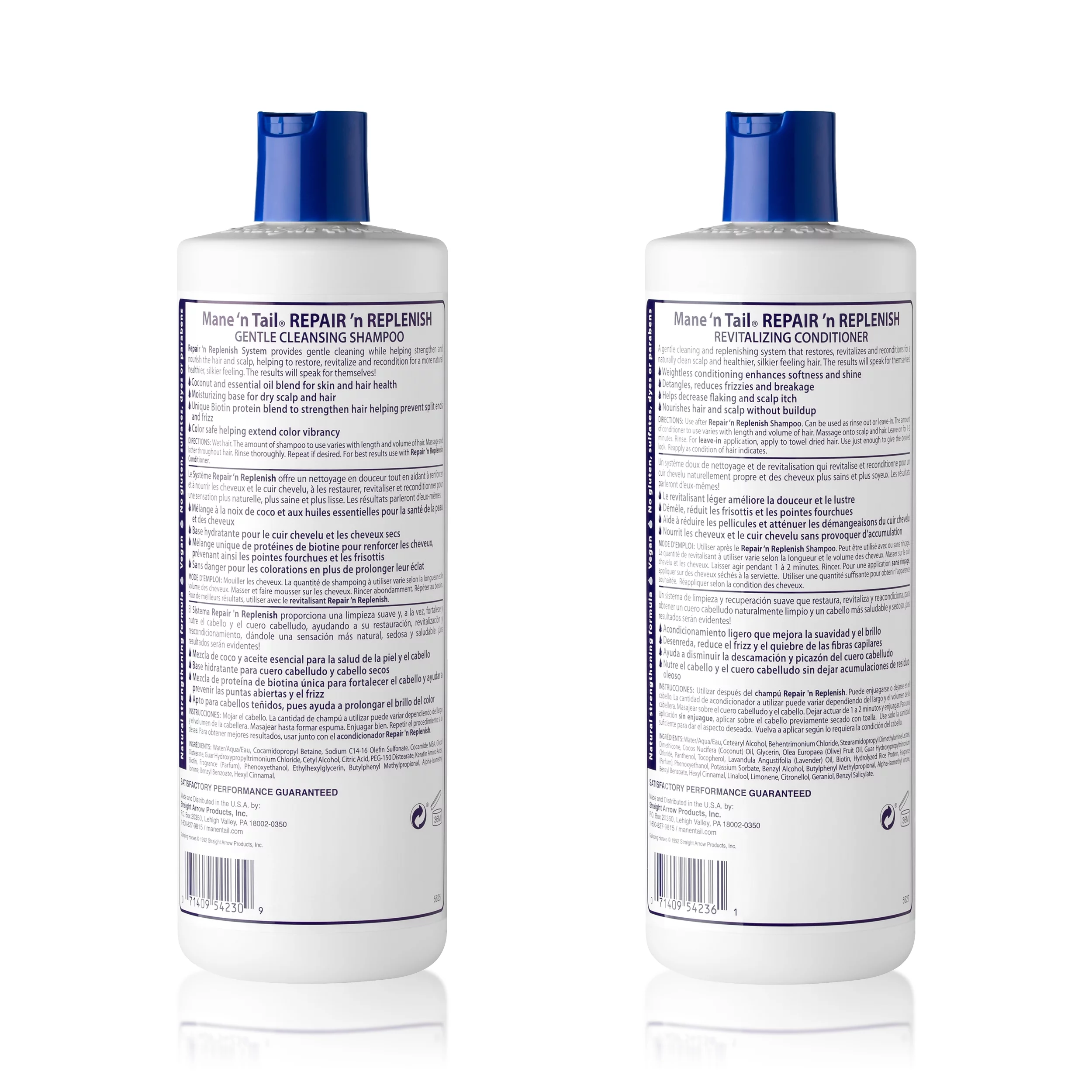 Mane ’n Tail: Repair ’n Replenish Sulfate Free Gentle Cleansing and Replenishing System (15.2 Oz Each)