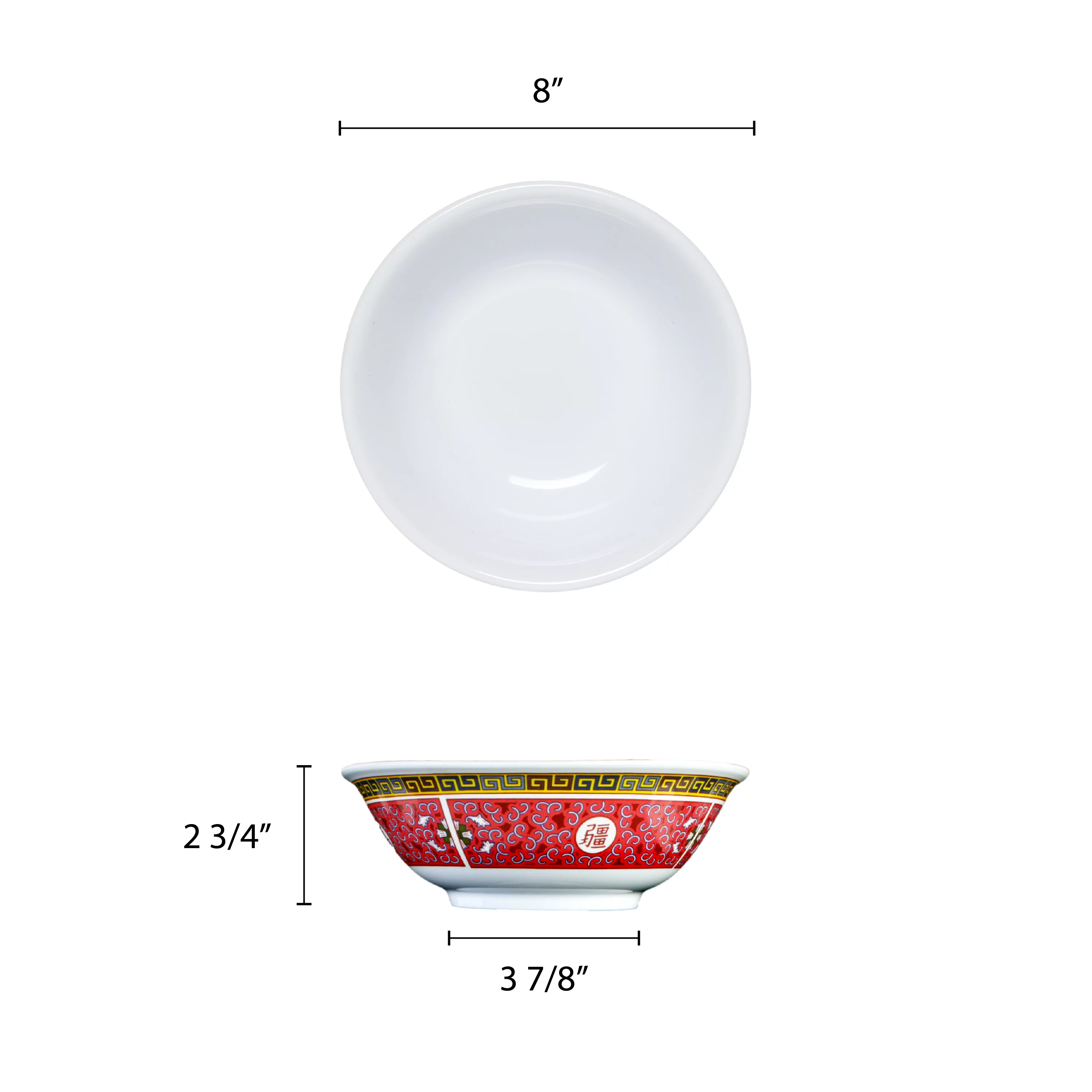 Excellante Longevity Melamine Dinnerware Collection 36 Oz, 8