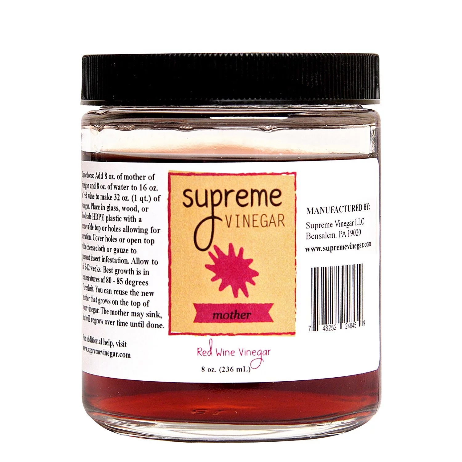 Supreme Red Wine Mother of Vinegar (8 oz)