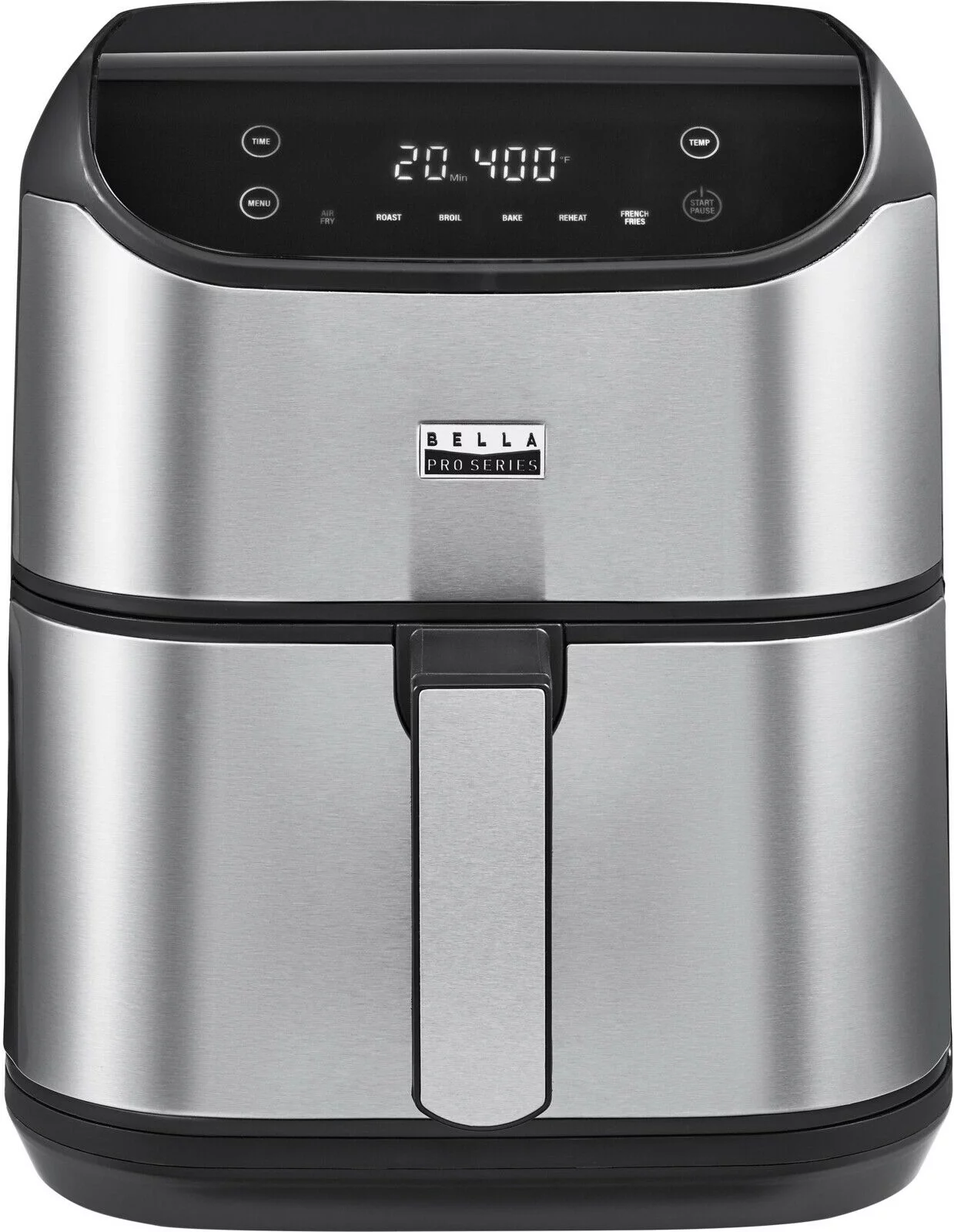 Bella Pro Series - 6-qt. Digital Air Fryer with Stainless Finish - SS (bb)