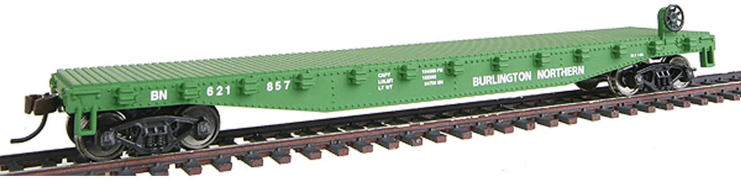 Walthers Trainline HO Scale 50' Wood Deck Flatcar Burlington Northern/BN