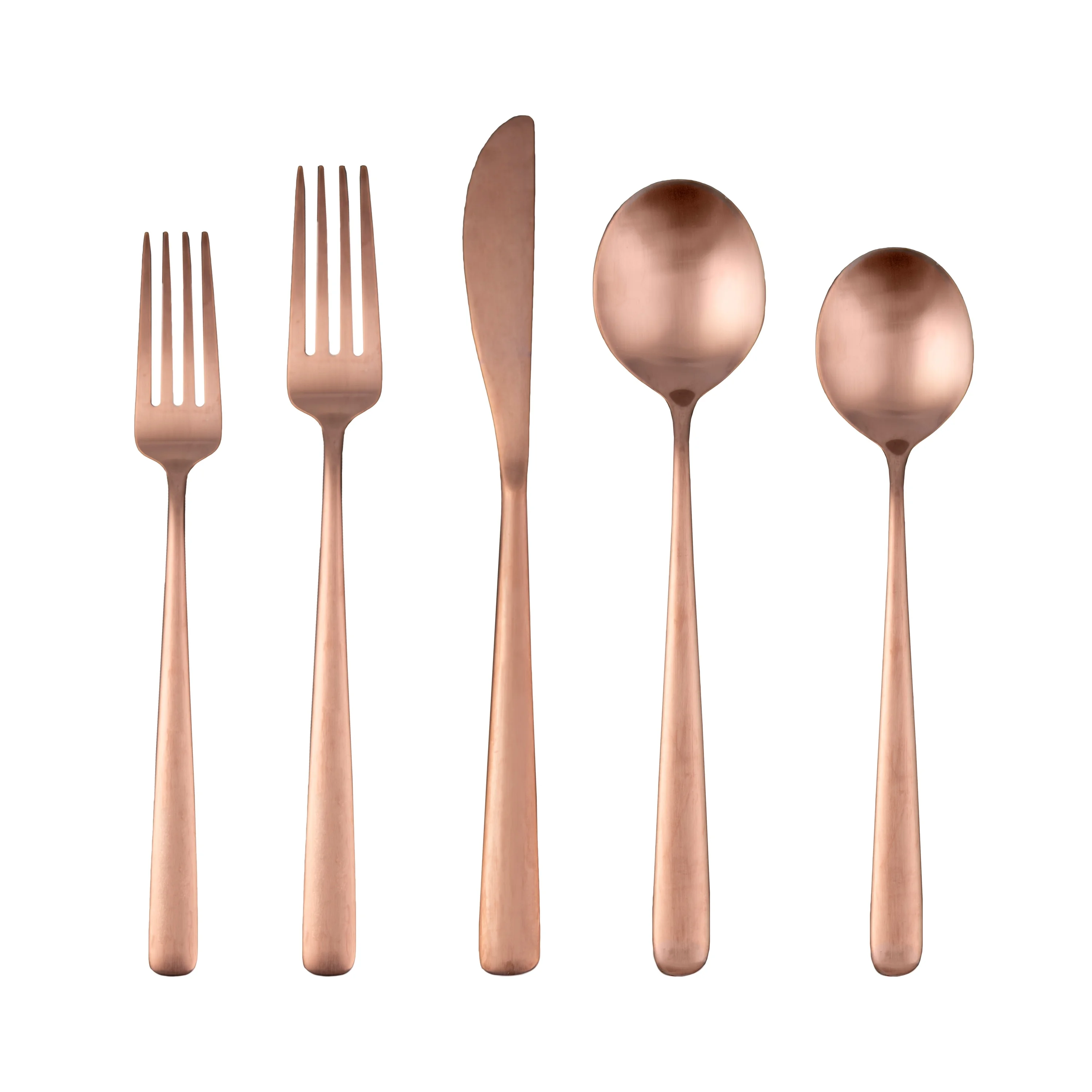 Cambridge Silversmiths Lorenn 20-Piece Flatware Set, Service for 4 - 20 Piece Copper Satin