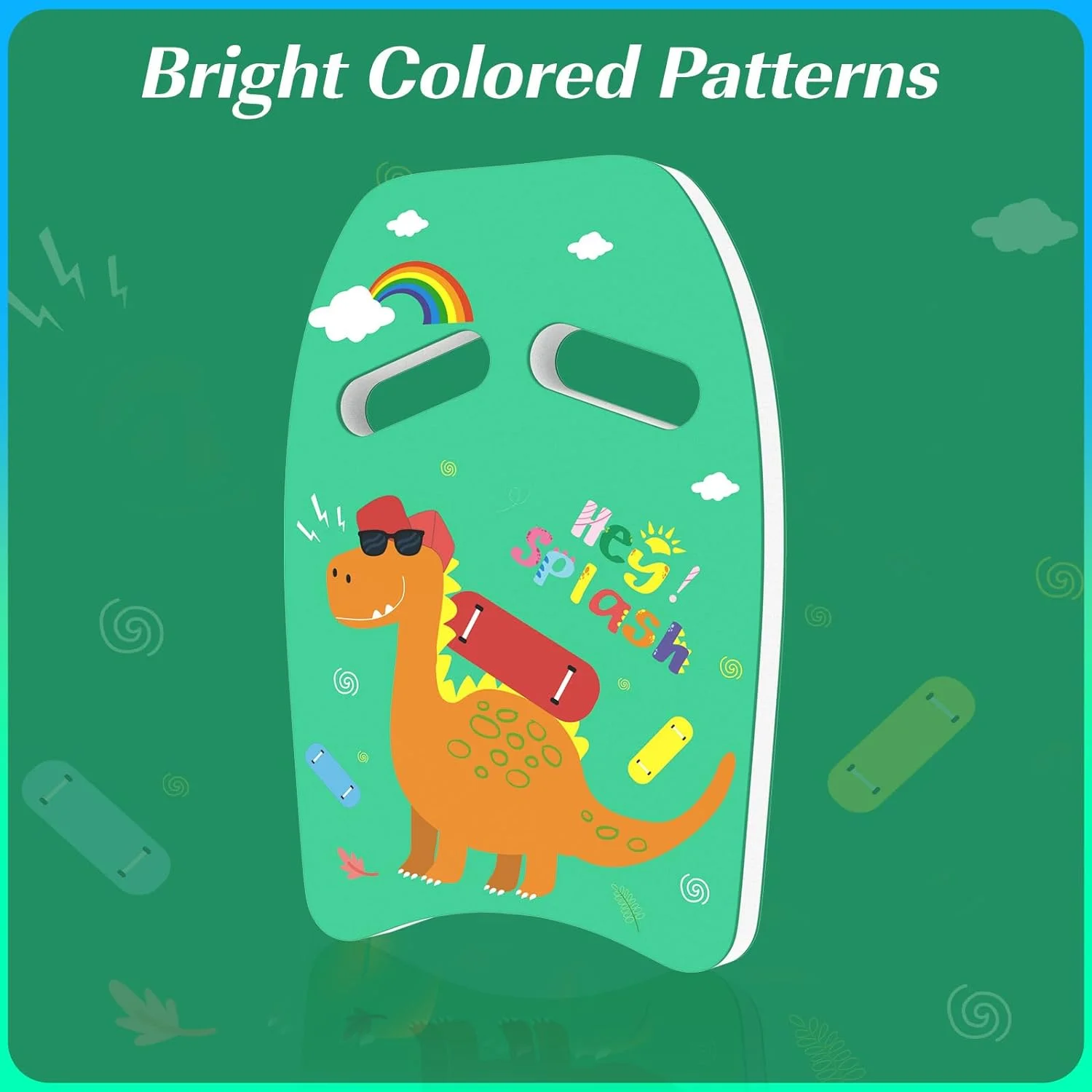 Swim Kickboard for Kids, HeySplash Swimming Training Kickboard, Cute Pattern Swim Training Aid for Children, Pool Exercise Equipments for Beginning Swimmers Safety Swim Board Auxiliary