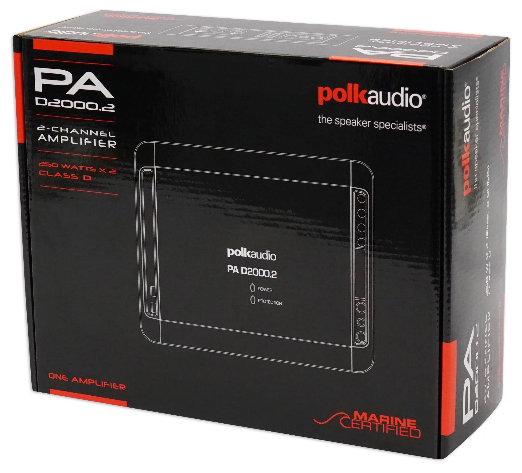 Polk Audio PAD2000.2 2-Channel 500w Amplifier PA D2000.2+2) Kicker 6x9