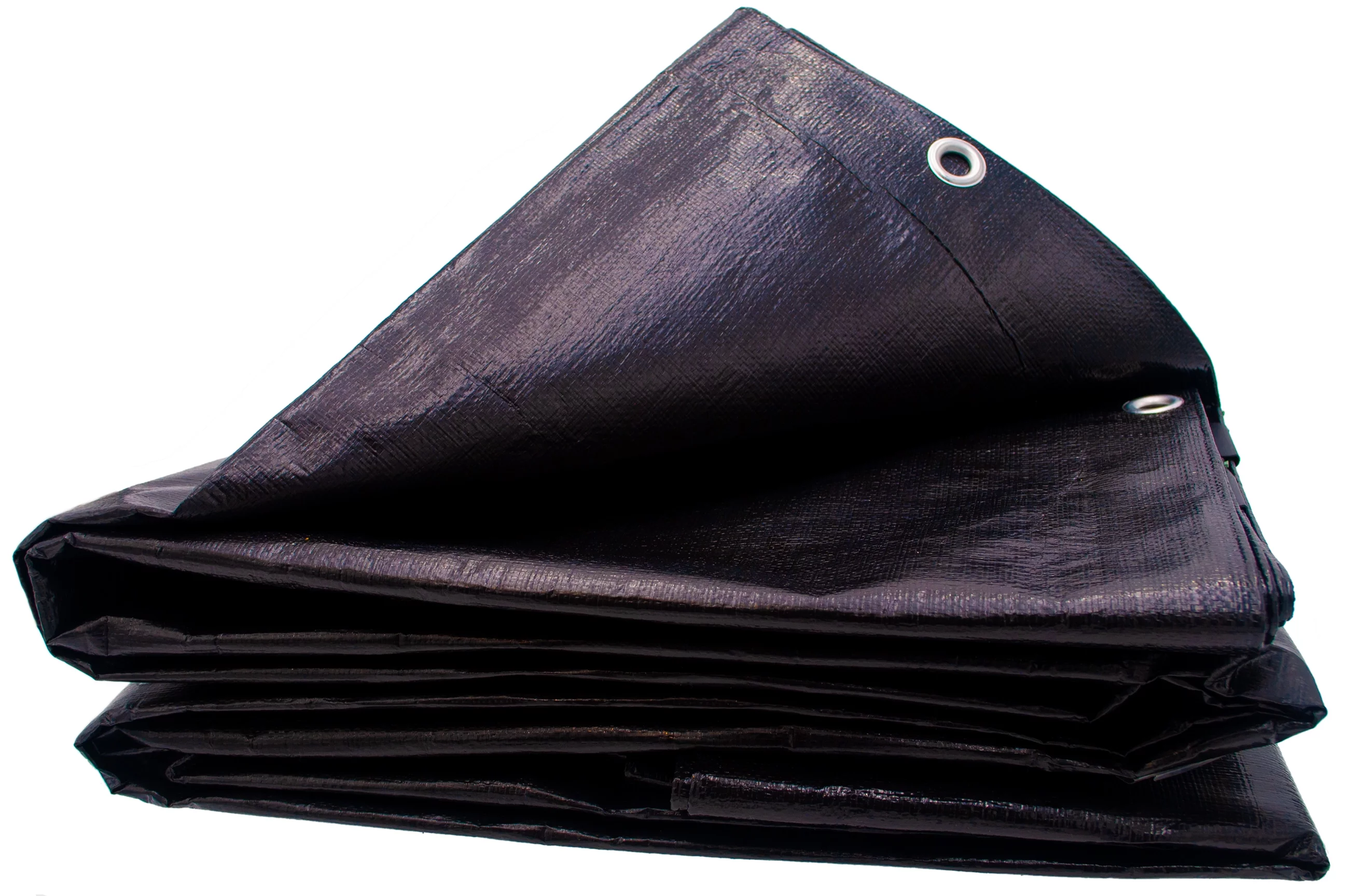 Harpster Tarps 20 ft. x 30 ft. Heavy Duty 6 oz. Black Poly Tarp 12 Mil Thick