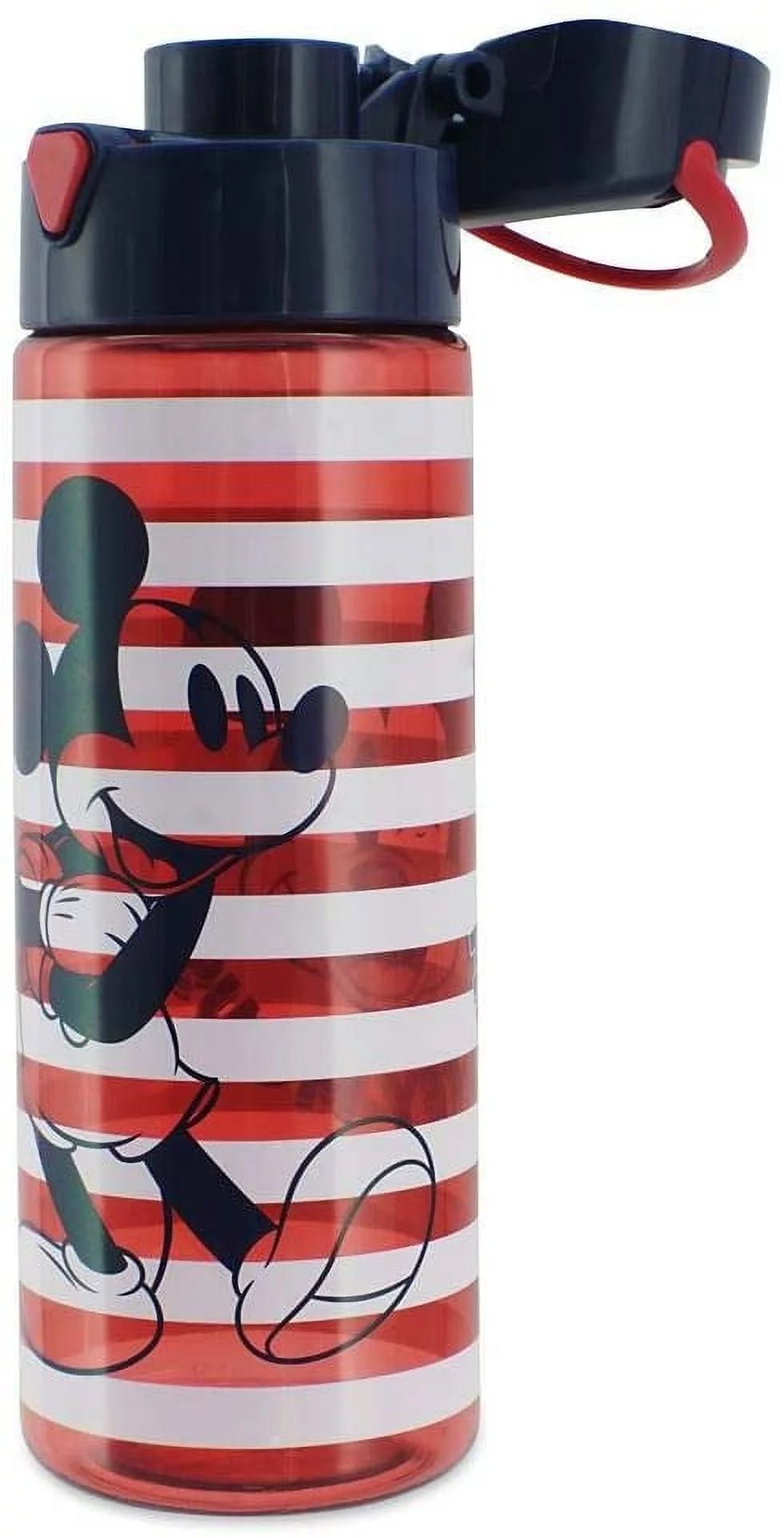 Mickey Mouse Striped Flip Top Water Bottle 25oz Drink Cup