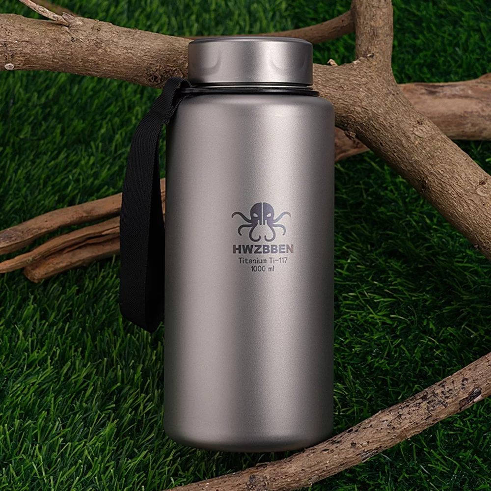 Ultralight Titanium Sport Water Bottle 1000ml for Camping Hiking