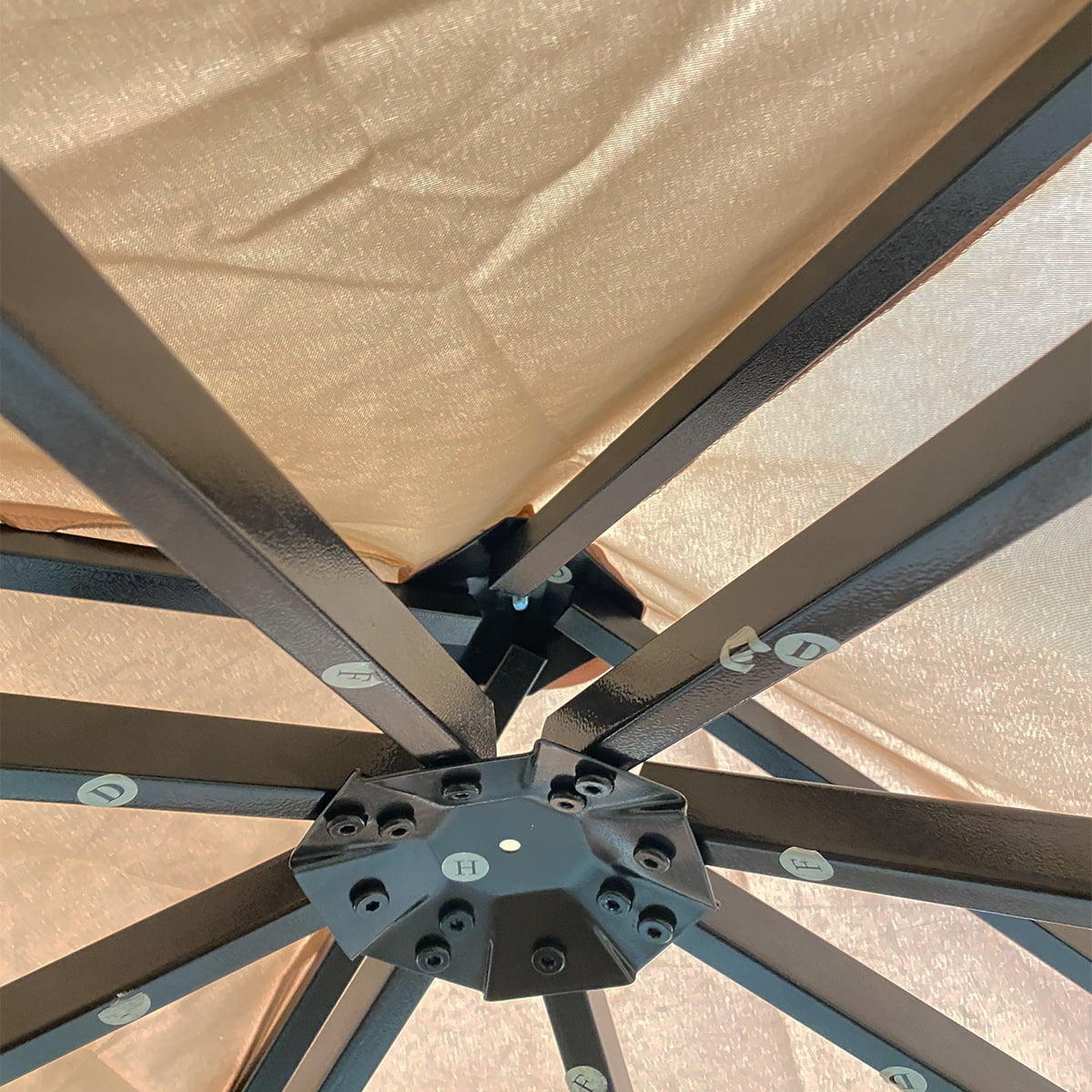 Garden Winds Replacement Canopy Top Cover Compatible with The Erommy 12ft Square Gazebo - Riplock 350