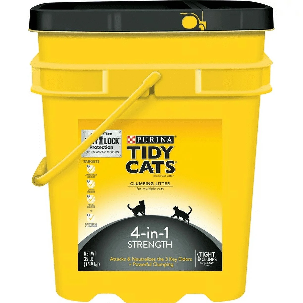 Purina Tidy Cats Clumping Cat Litter, 4-in-1 Strength Multi Cat Litter, 35 lb. Pail