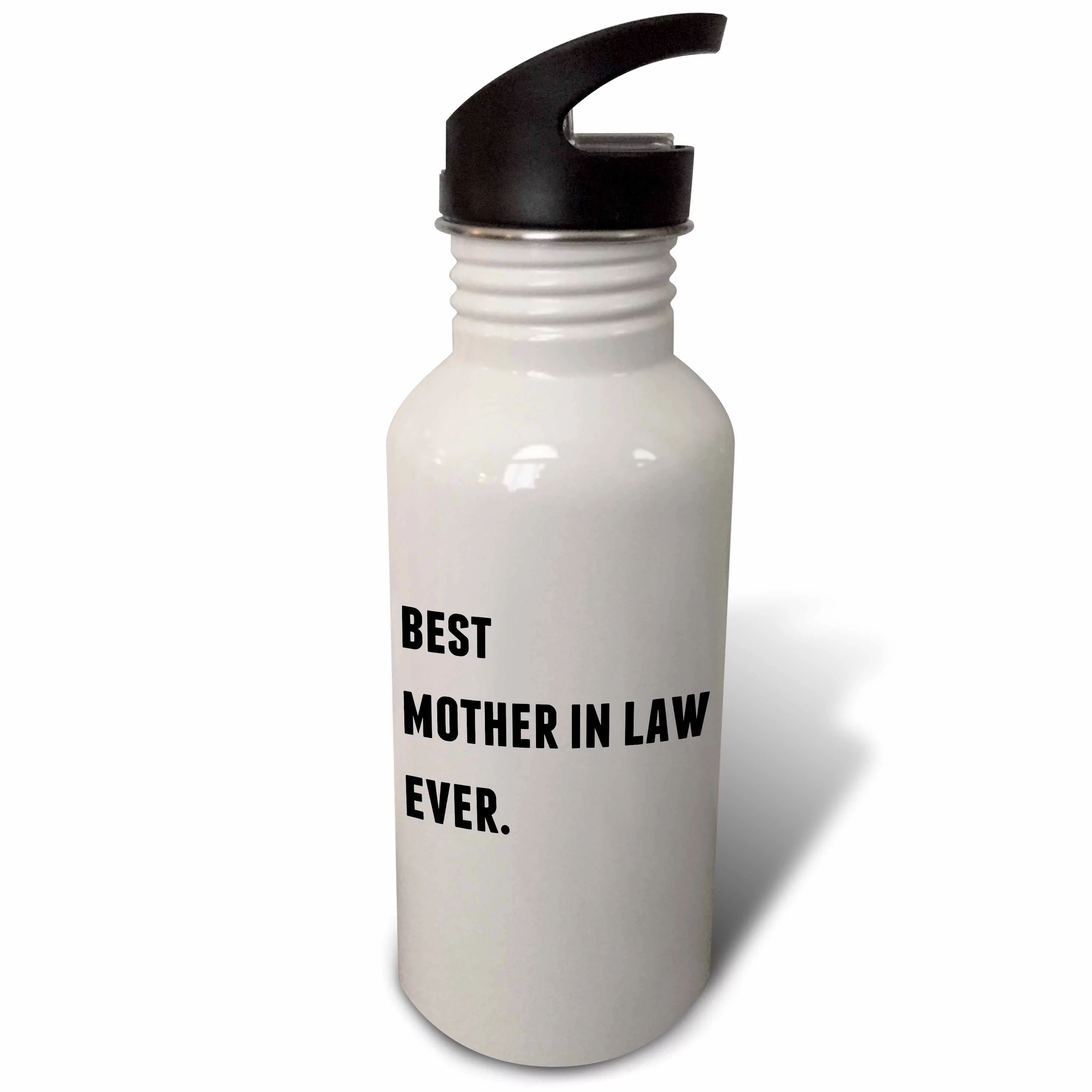 Best Mother In Law Ever, Black Letters On A White Background 21 oz Sports Water Bottle wb-213352-1