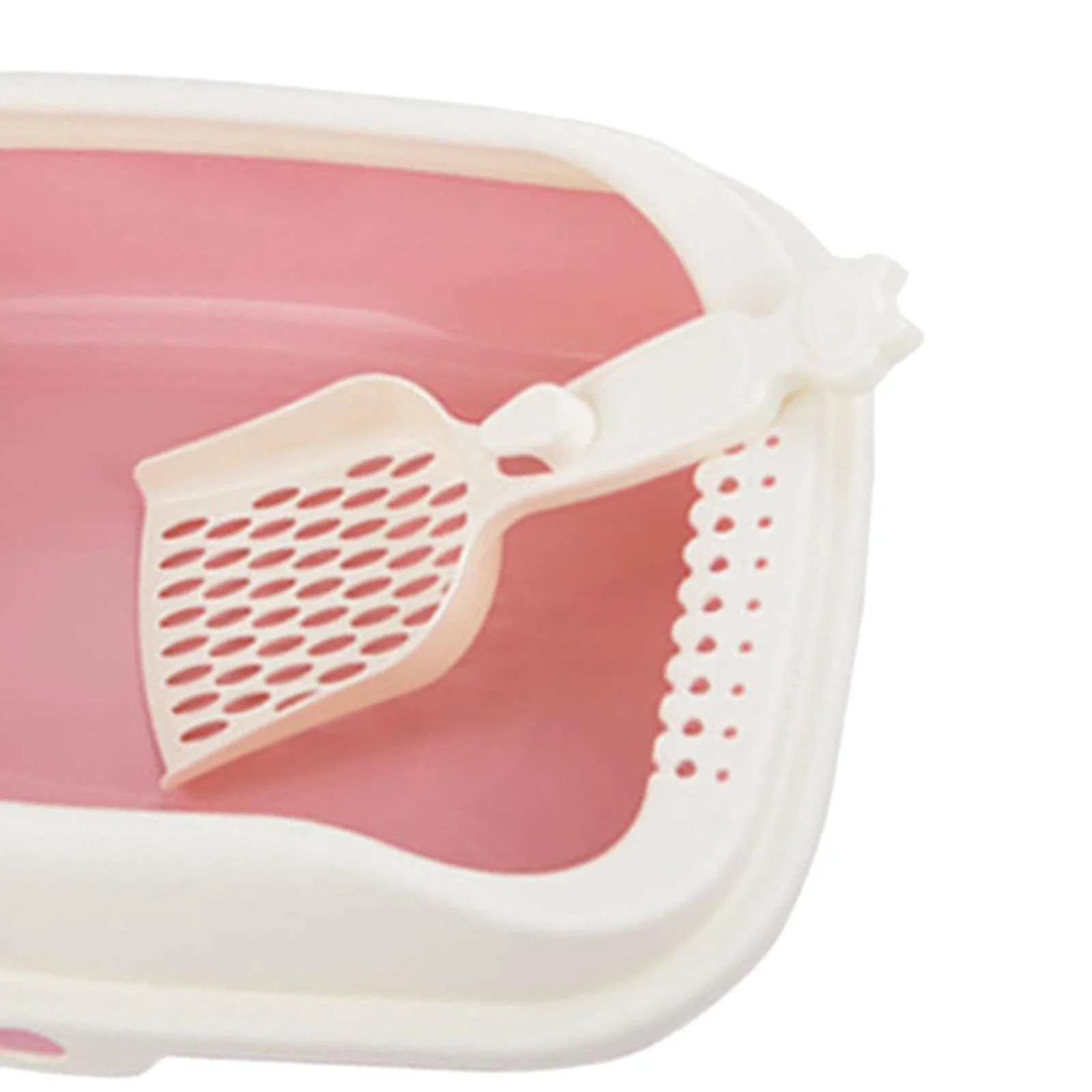 Cat Litter Box Deep Loo Toilette Sand Box Container Open Top Pet Litter Tray pink S