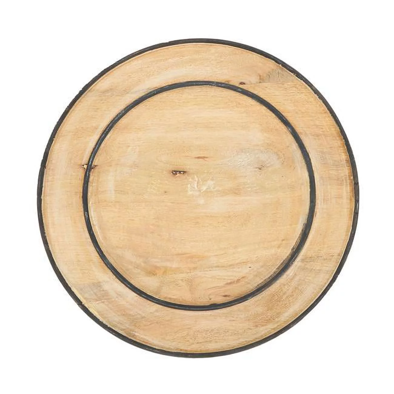 SARO CH215.N13R Charger Plates with Wood Design - Set of 4