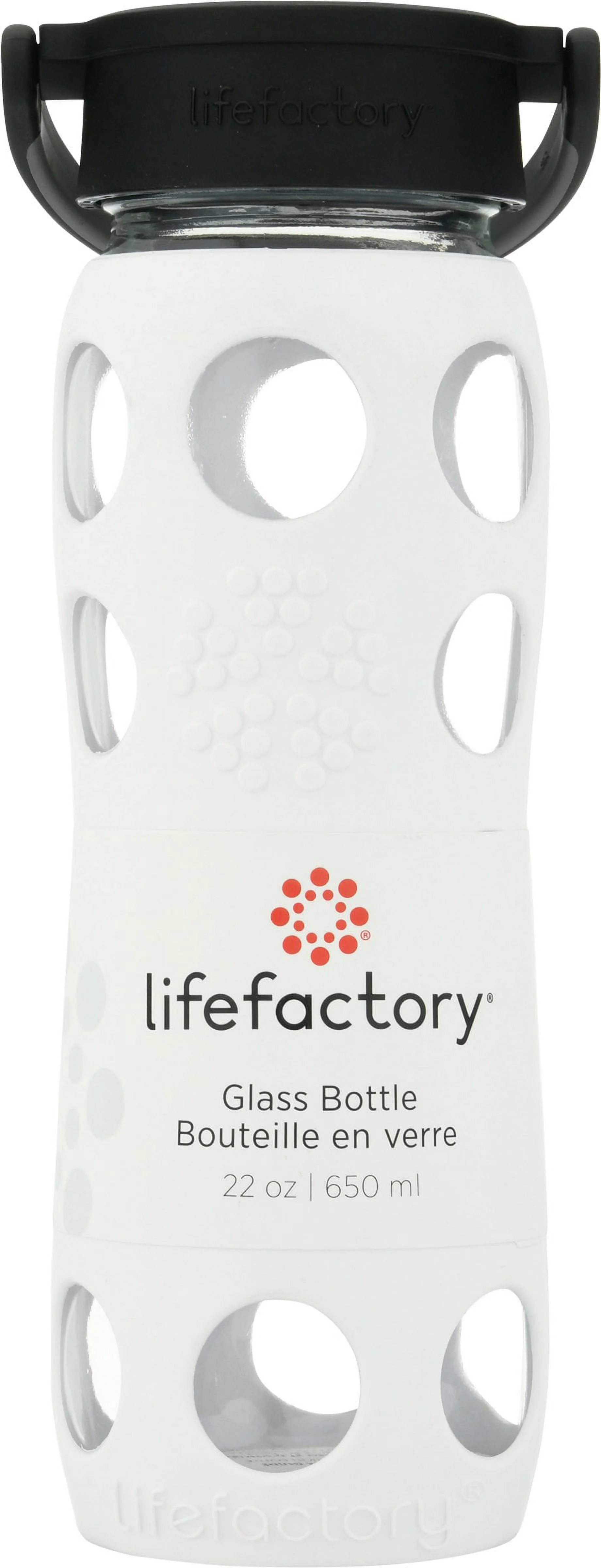 Life Factory 22 oz White BPA Free Hydration Bottle W/Smart Lid