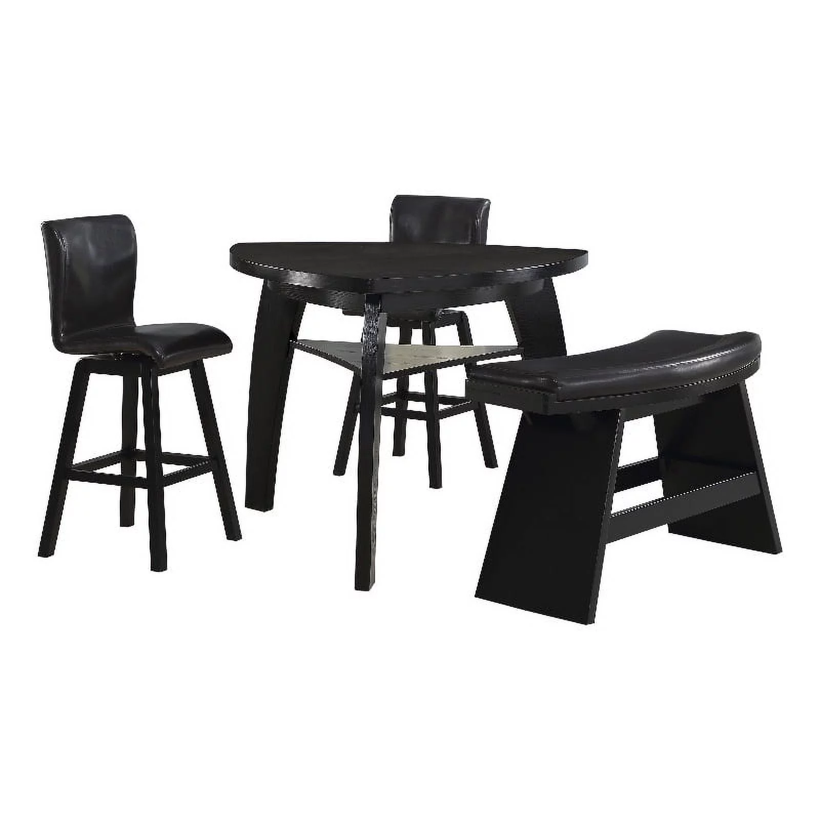 Lexicon Hillshaw 4-Piece Wood Dining Set in Brown