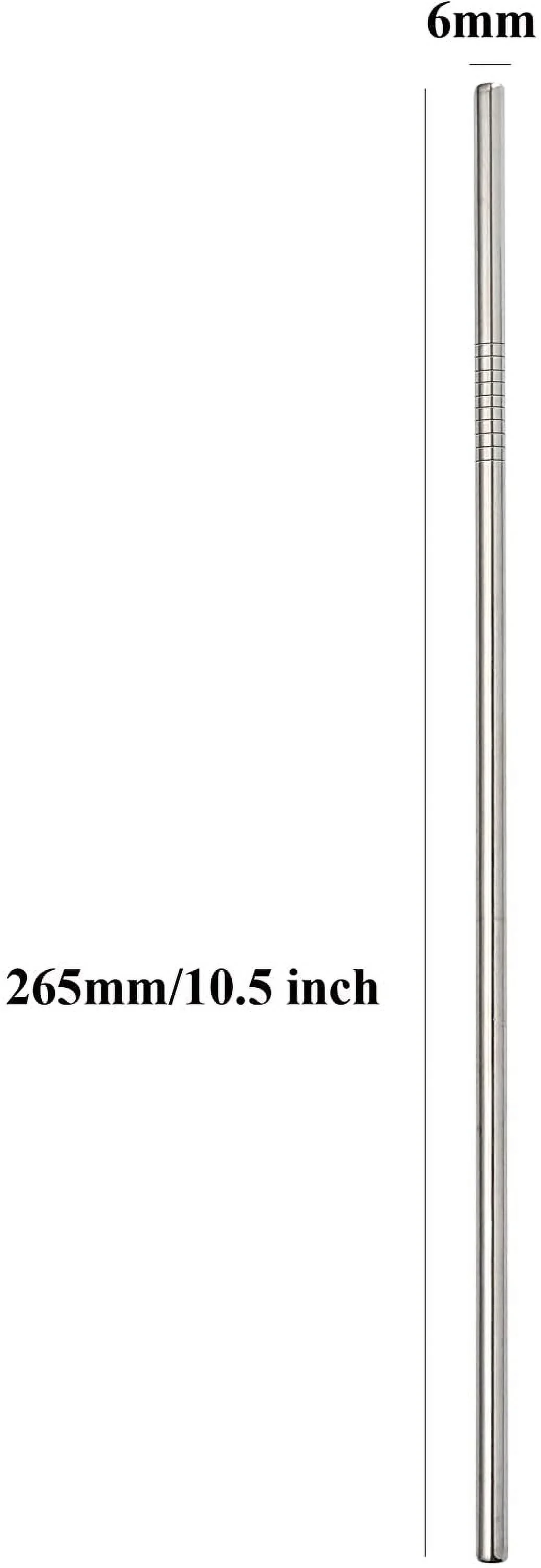 200Pack Reusable Metal Straight Straw In Bulk,Ultra Long 10.5
