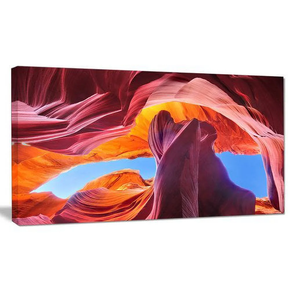 Design Art 'Blue Sky in Antelope Canyon' Photographic Print on Wrapped Canvas