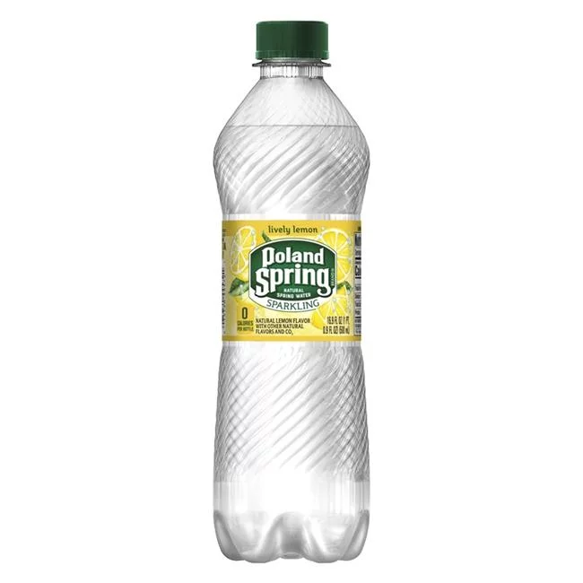 Nestle Waters  16.9 oz Poland Spring Lemon Sparkling Spring Water - Pack of 24