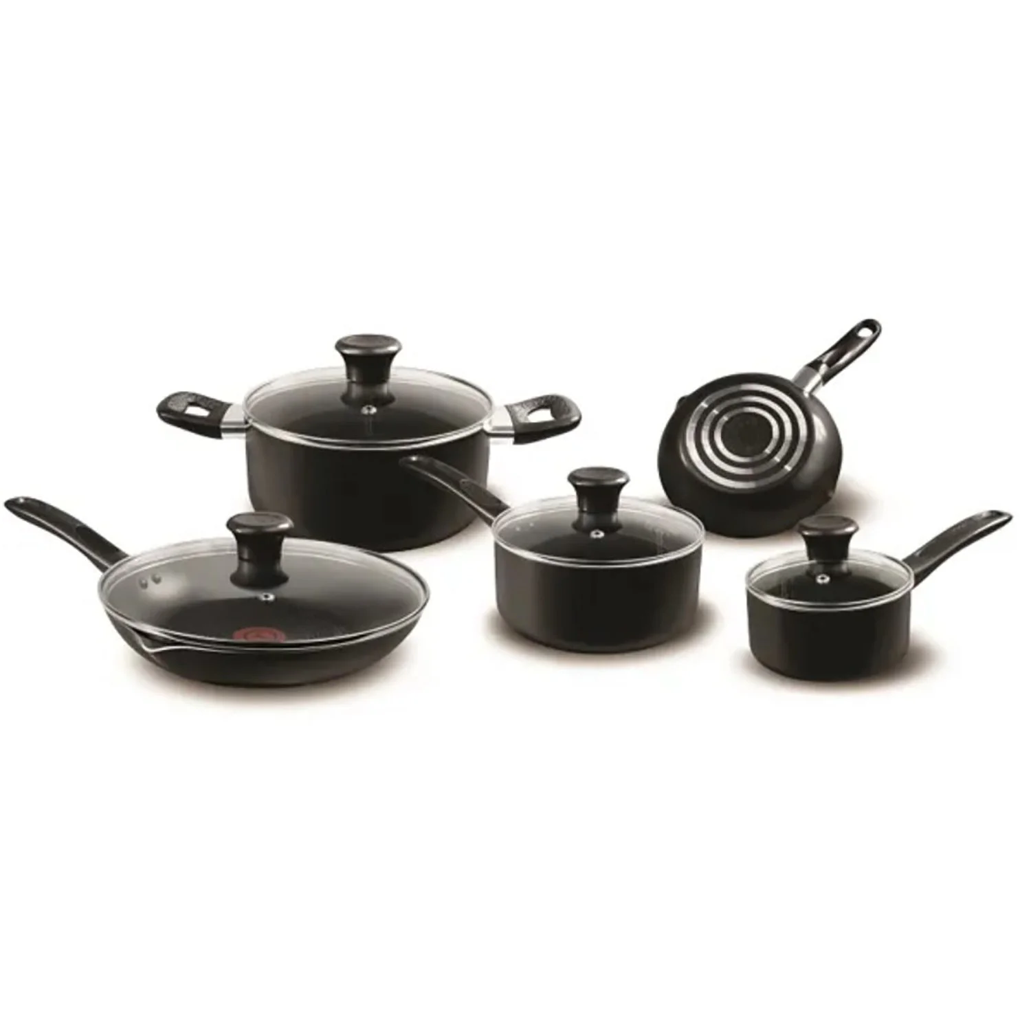 T-Fal - Excite 9 Piece Cookware Set, Non-Stick Surface, Thermo-Spot Technology