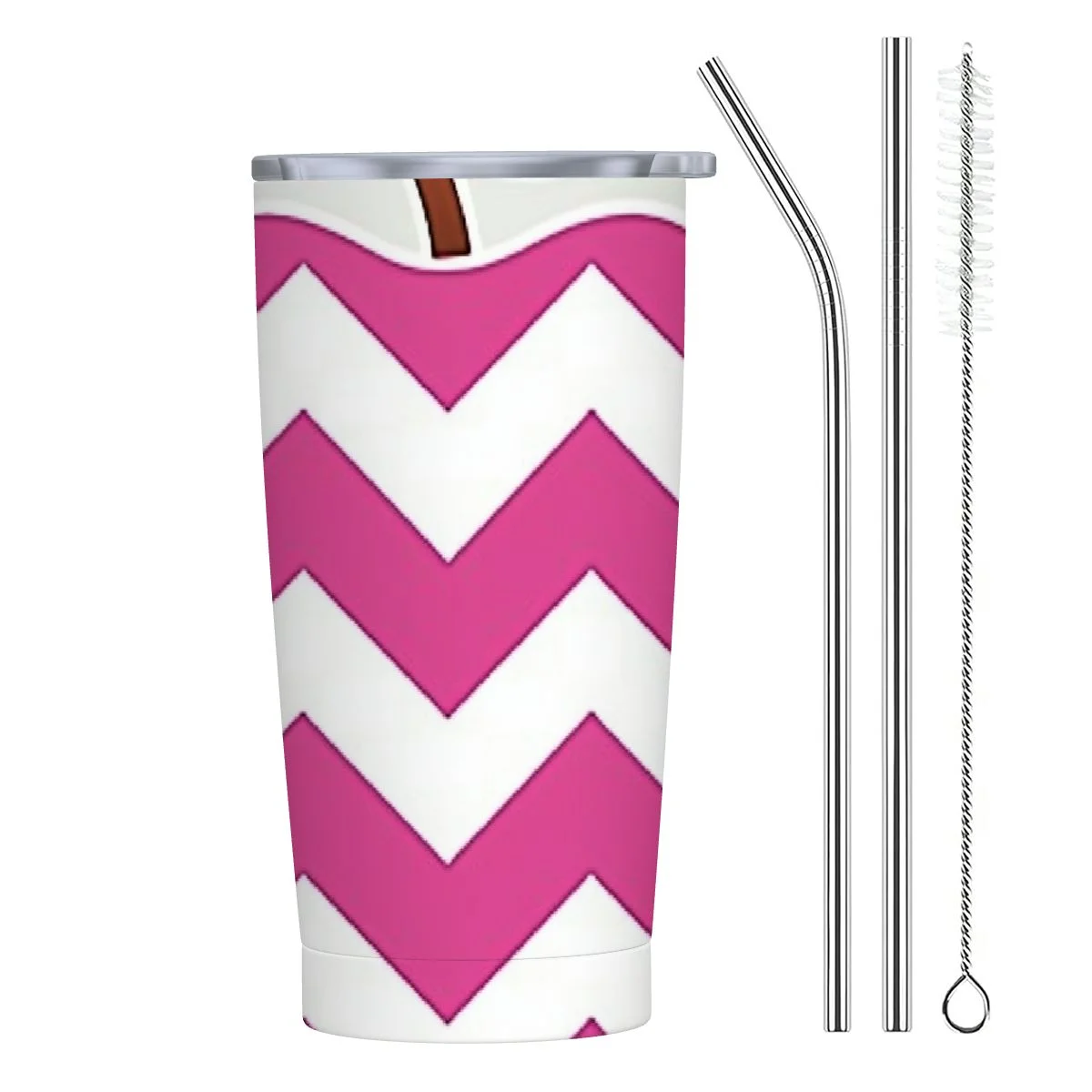 GOSMITH Pink chevron apple stainless steel water bottle great teacher gifts