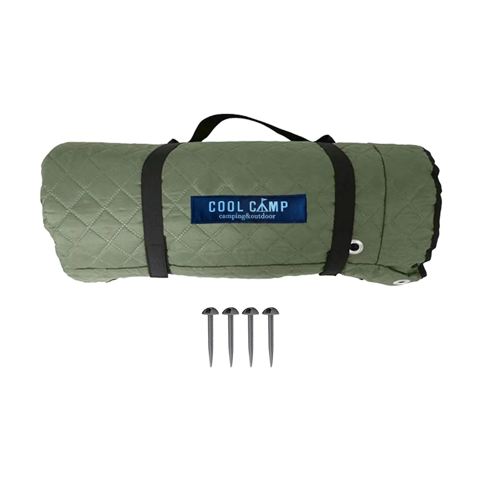 Colaxi Camping Blanket Sleeping Pad Park Blanket Beach Mat with Carry Strap Tent Pad Picnic Blanket for Family Party Camping Outdoor Green