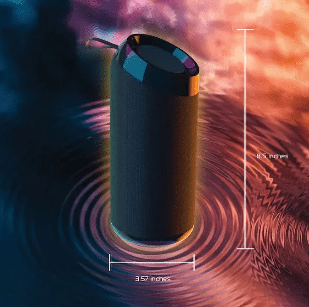 Tzumi Aquaboost Boom Black Wireless Bluetooth Speaker Water Resistant 4 hrs